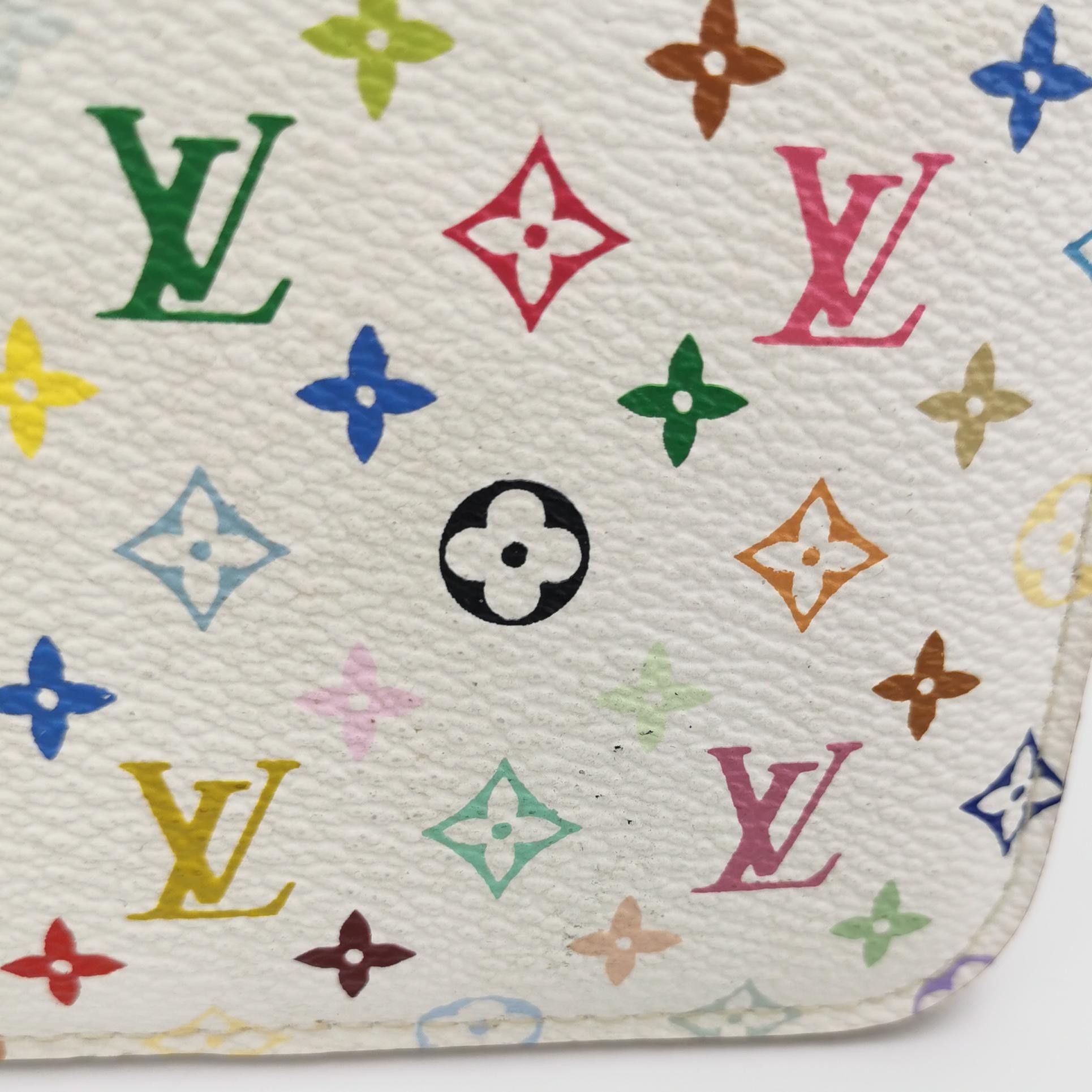 Louis Vuitton Louis Vuitton (LV) White Tricolor Coin Purse -y2506 Size ONE SIZE - 7 Thumbnail
