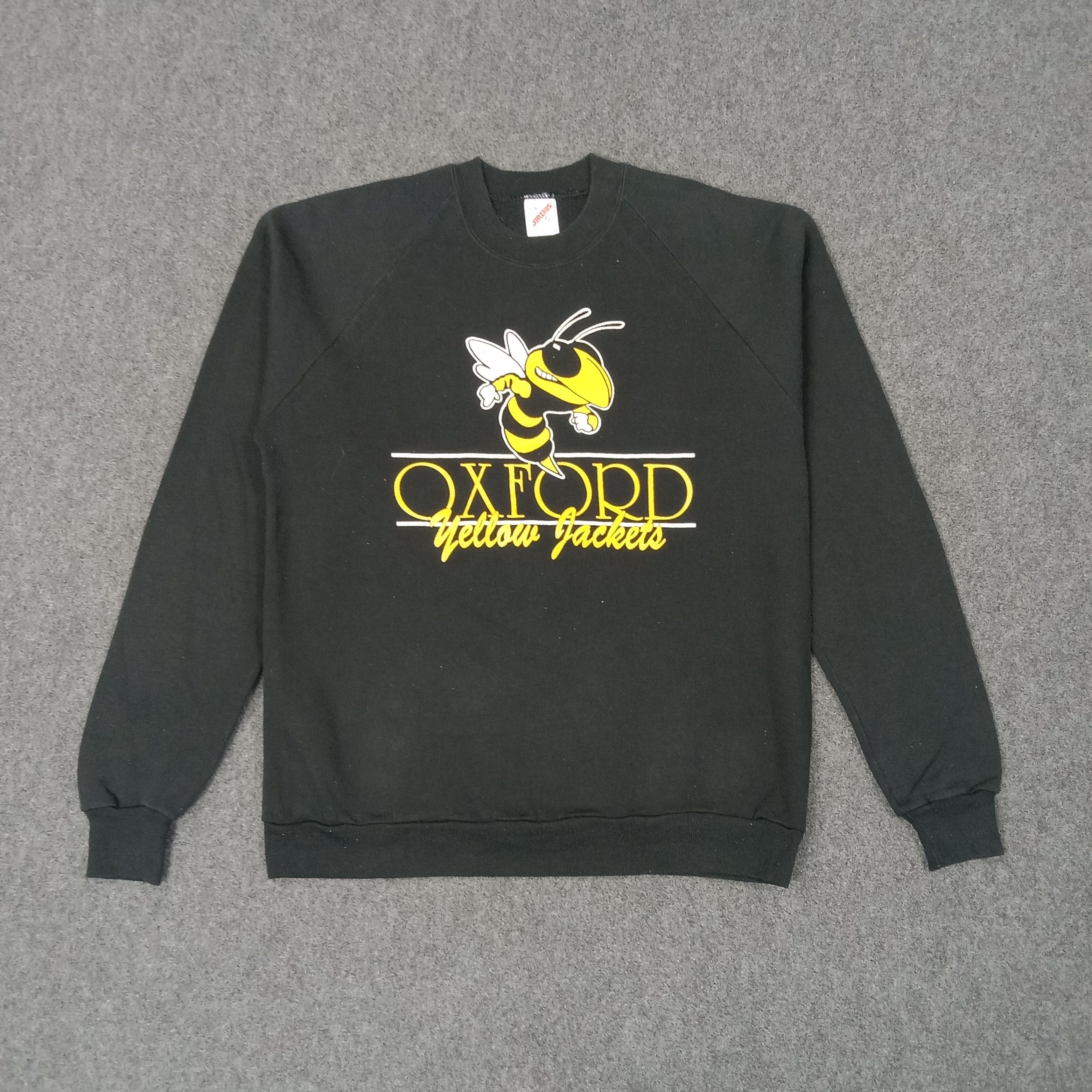 Vintage Oxford Yellow Jackets College University Sweatshirt C227N6 Size US M / EU 48-50 / 2 - 1 Thumbnail