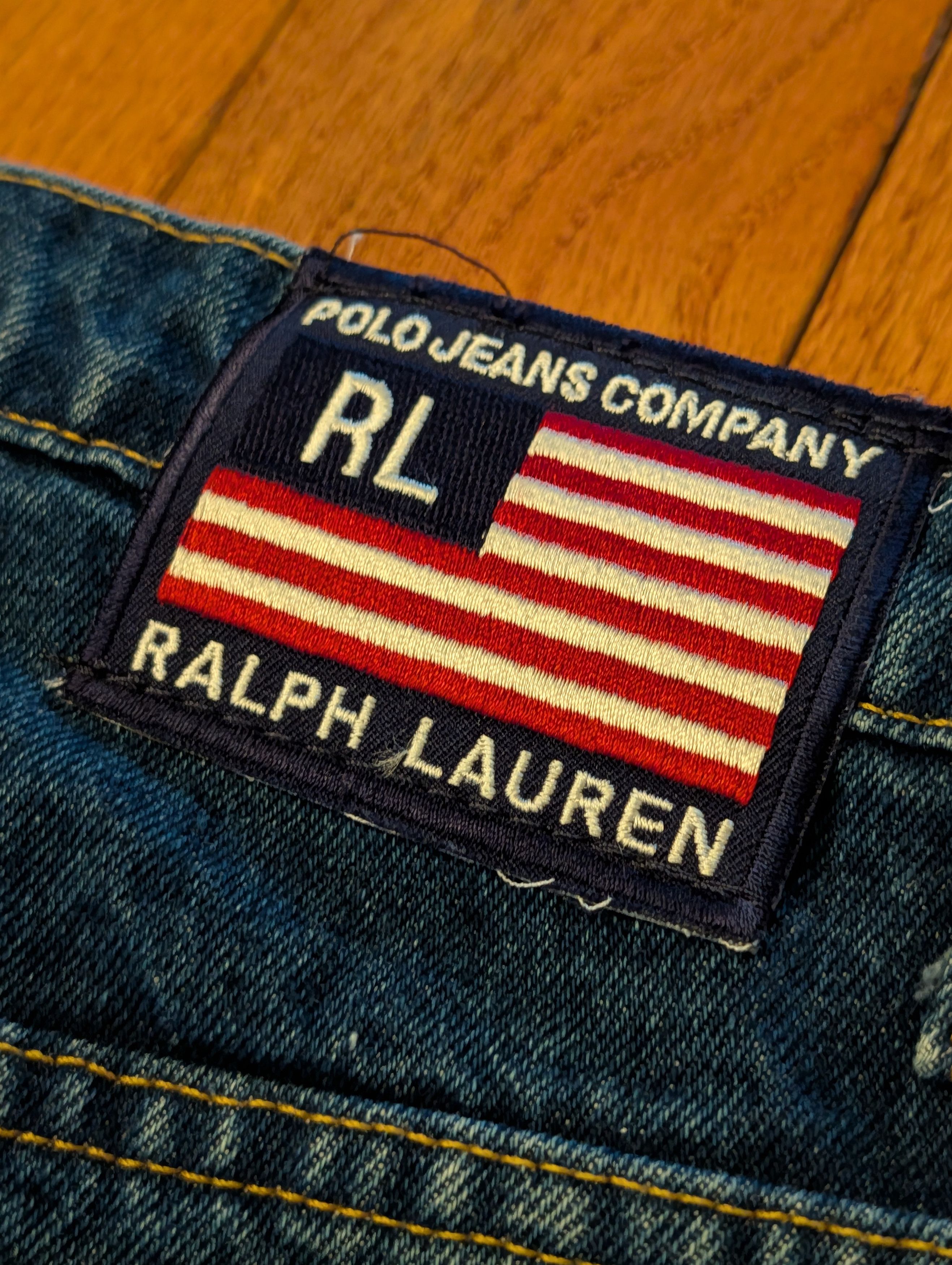Polo Ralph Lauren Vtg 90s Polo Jeans Co Ralph Lauren Banner Jean Baggy 33x30 Size US 33 - 2 Thumbnail