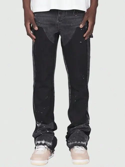 Other Distressed Painted Y2k Straight Leg Jeans Size US 32 / EU 48 - 2 Thumbnail