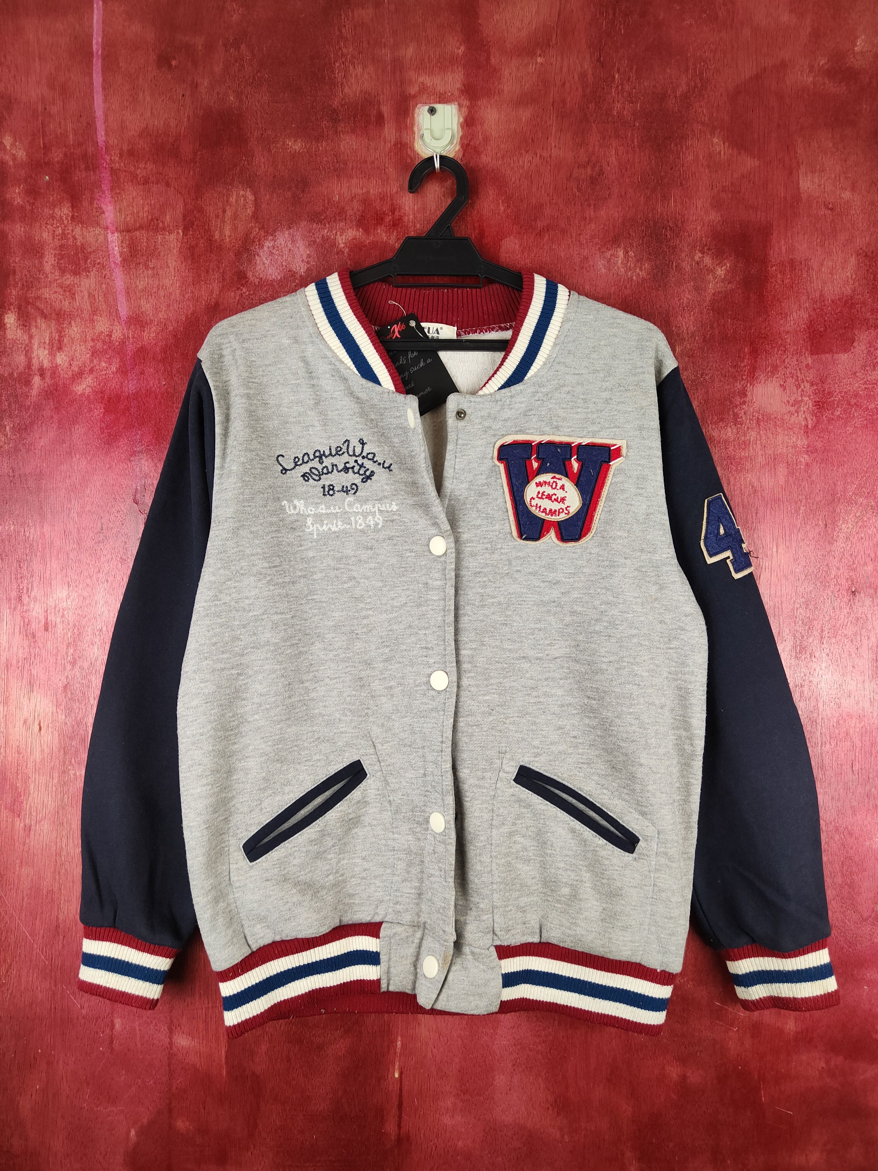 Japanese Brand EUA Gray Varsity Jackets #S1506 Size US M / EU 48-50 / 2 - 1 Thumbnail