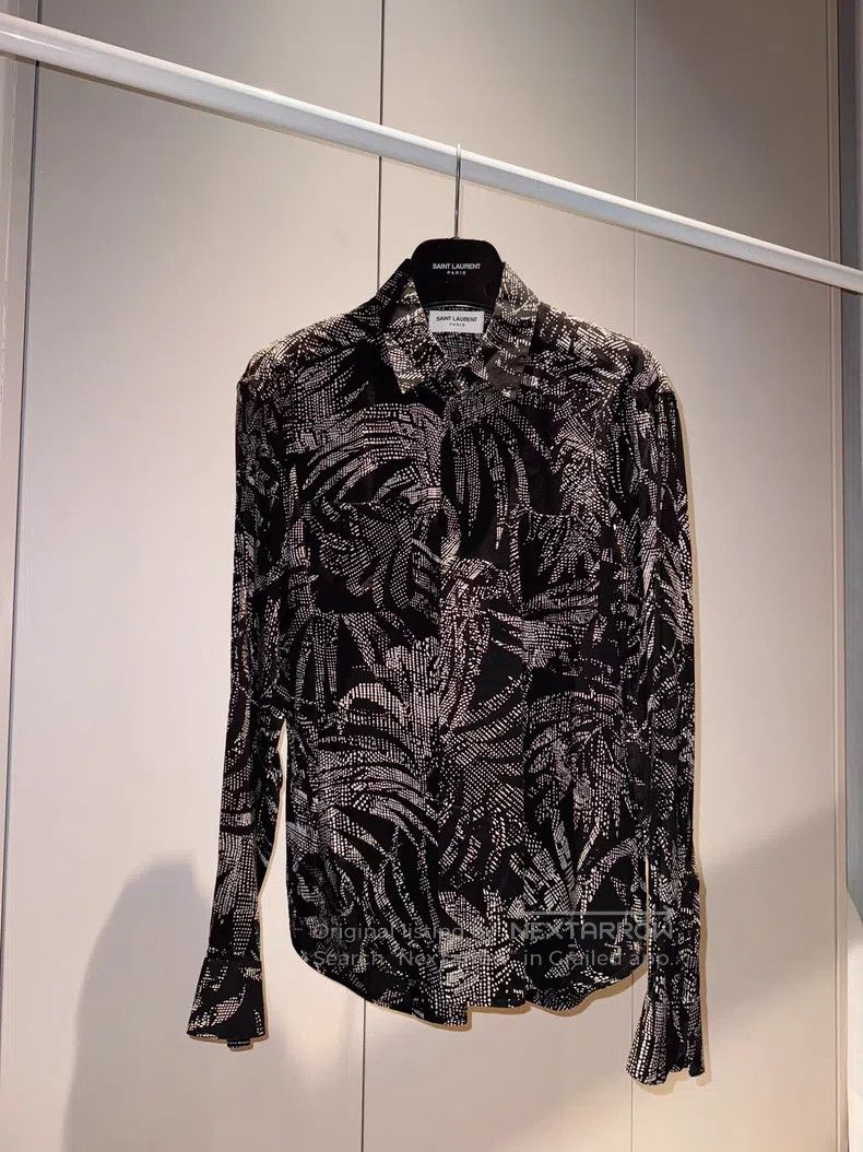 Saint Laurent Paris Saint Laurent Paris Hawaiian Pineapple Tree Shirt Size XS / US 0-2 / IT 36-38 - 1 Thumbnail