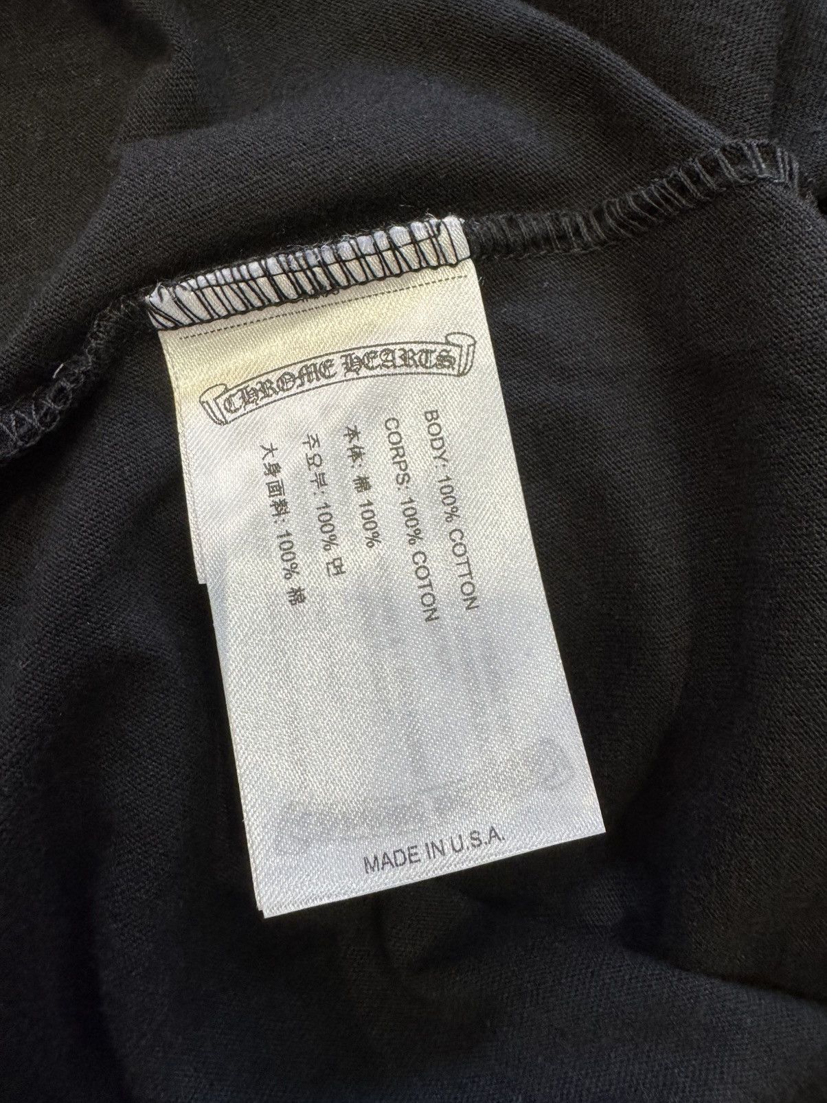 Chrome Hearts Chrome Hearts Neck Logo Tee Size US XXL / EU 58 / 5 - 5 Thumbnail