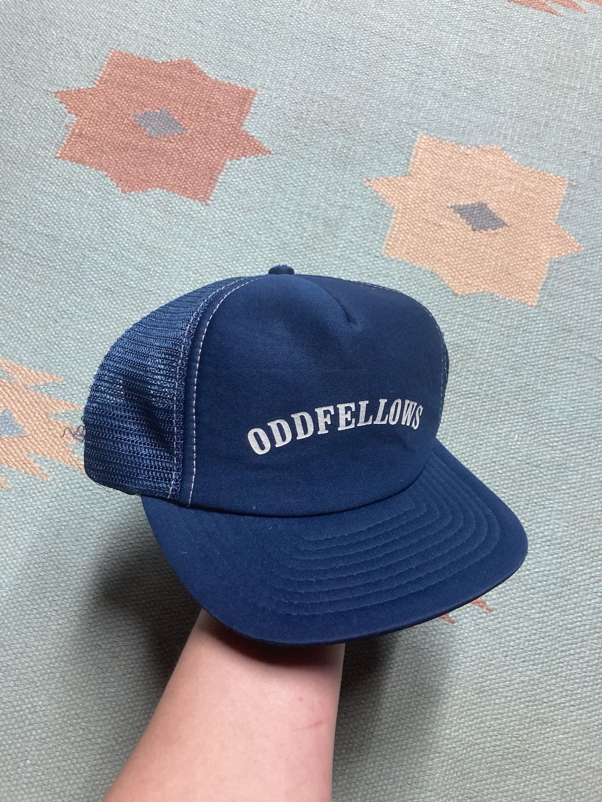 Vintage Vtg 80s trucker hat Oddfellows SnapBack adjustable Freemason Size ONE SIZE - 1 Thumbnail