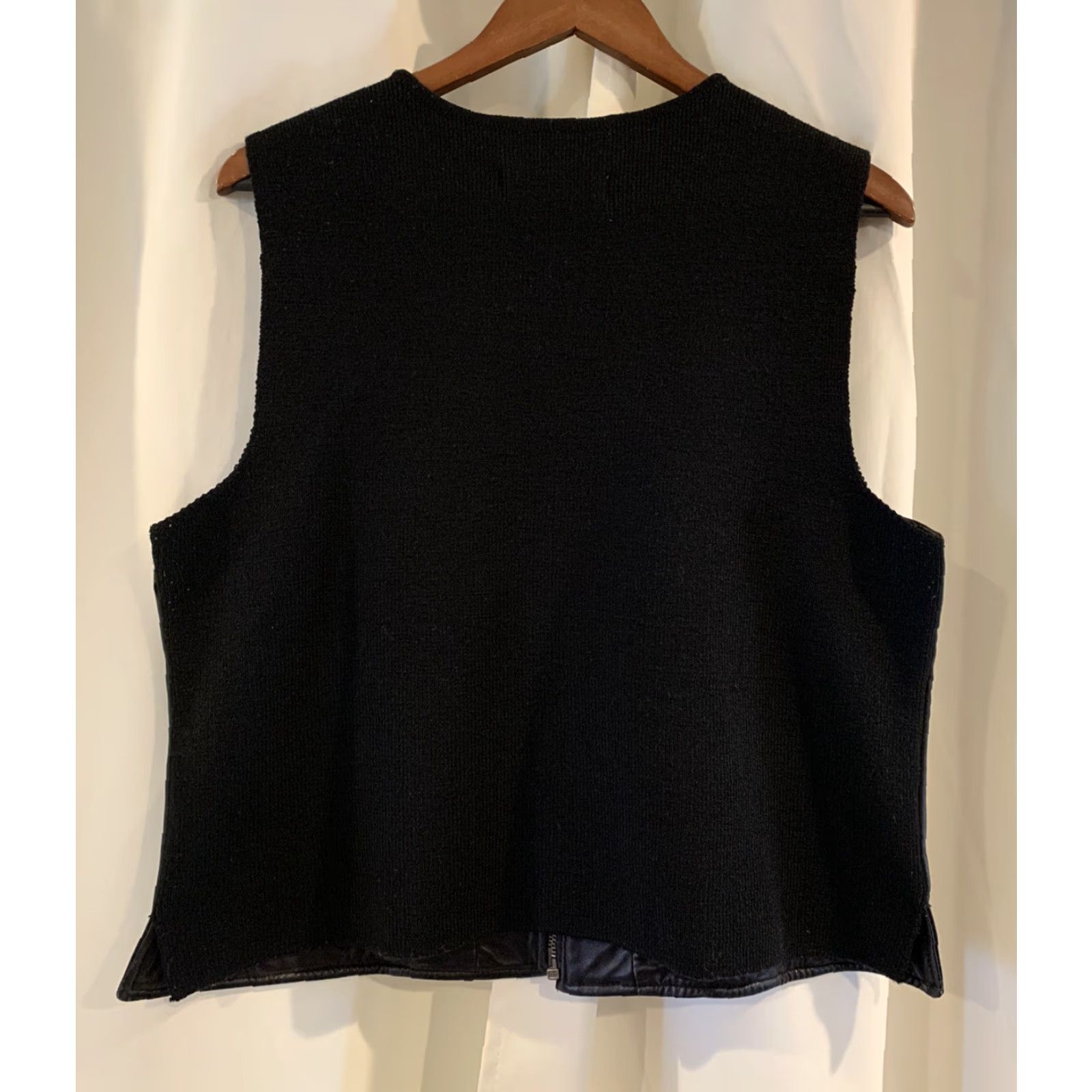 Vintage Valerie Stevens New Zealand Womens Vest Leather Zip Up Hip Length Black M VEST Womens Leather Zip Up Hip Length Black M Size M / US 6-8 / IT 42-44 - 3 Thumbnail