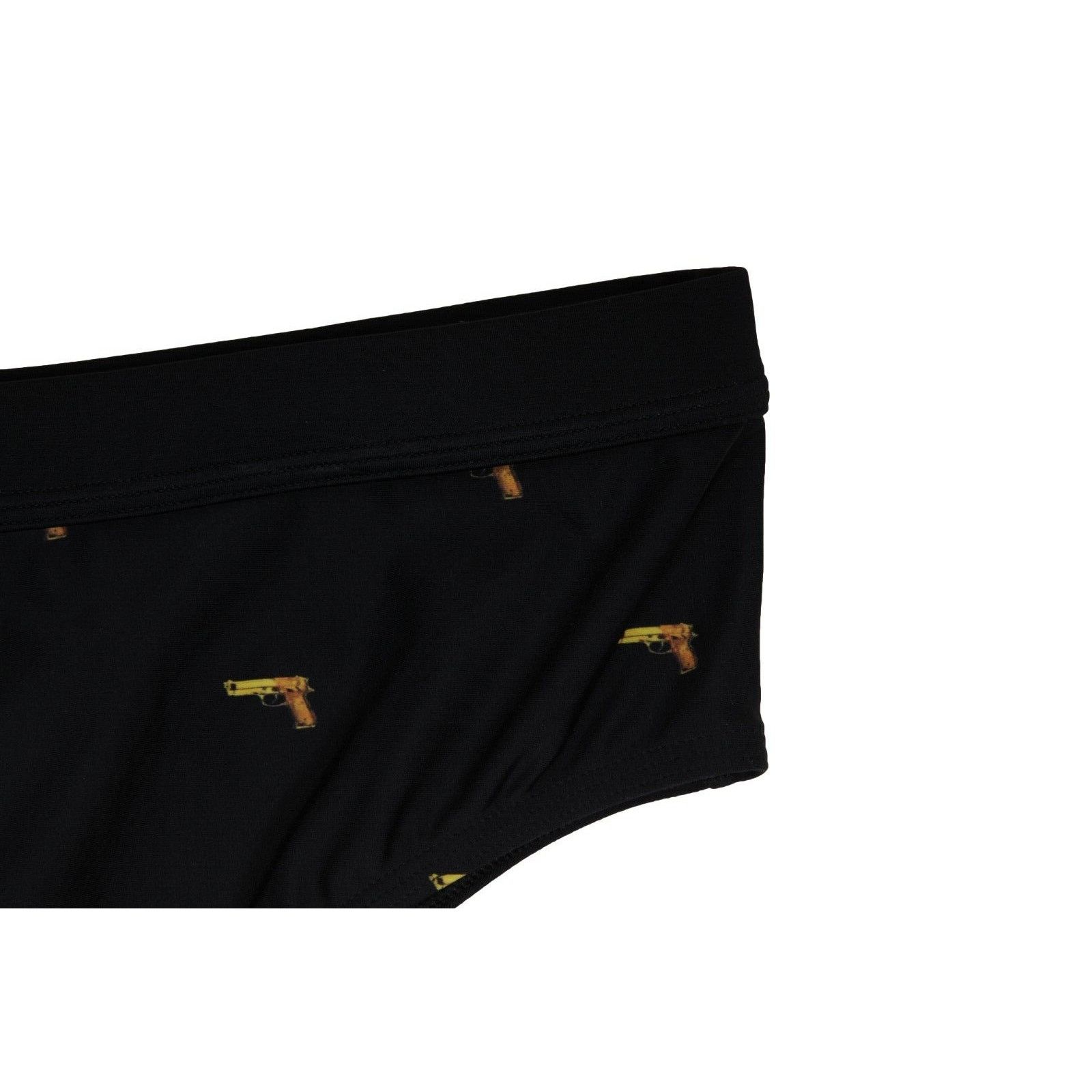 Neil Barrett Gun Print Swim Shorts Briefs Black Large Size US 35 - 5 Thumbnail