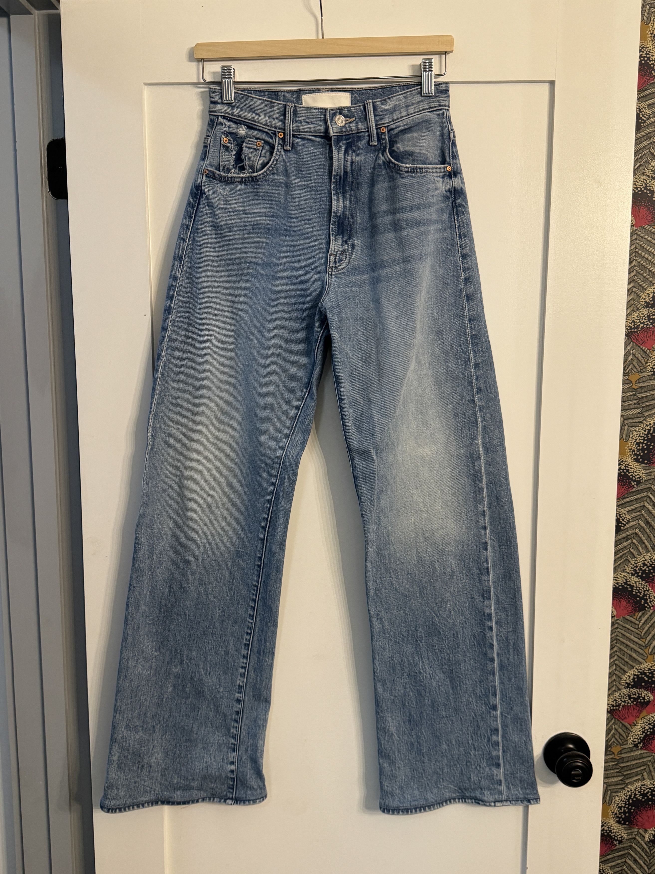 MOTHER Mother Lasso Hi-Rise Wide Leg Jeans Size 26" / US 2 / IT 38 - 1 Thumbnail