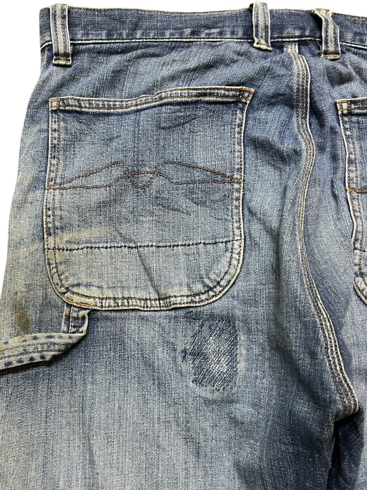 Montbell Vintage Montbell Cargo Carpenter Distressed Denim Size US 33 - 7 Thumbnail