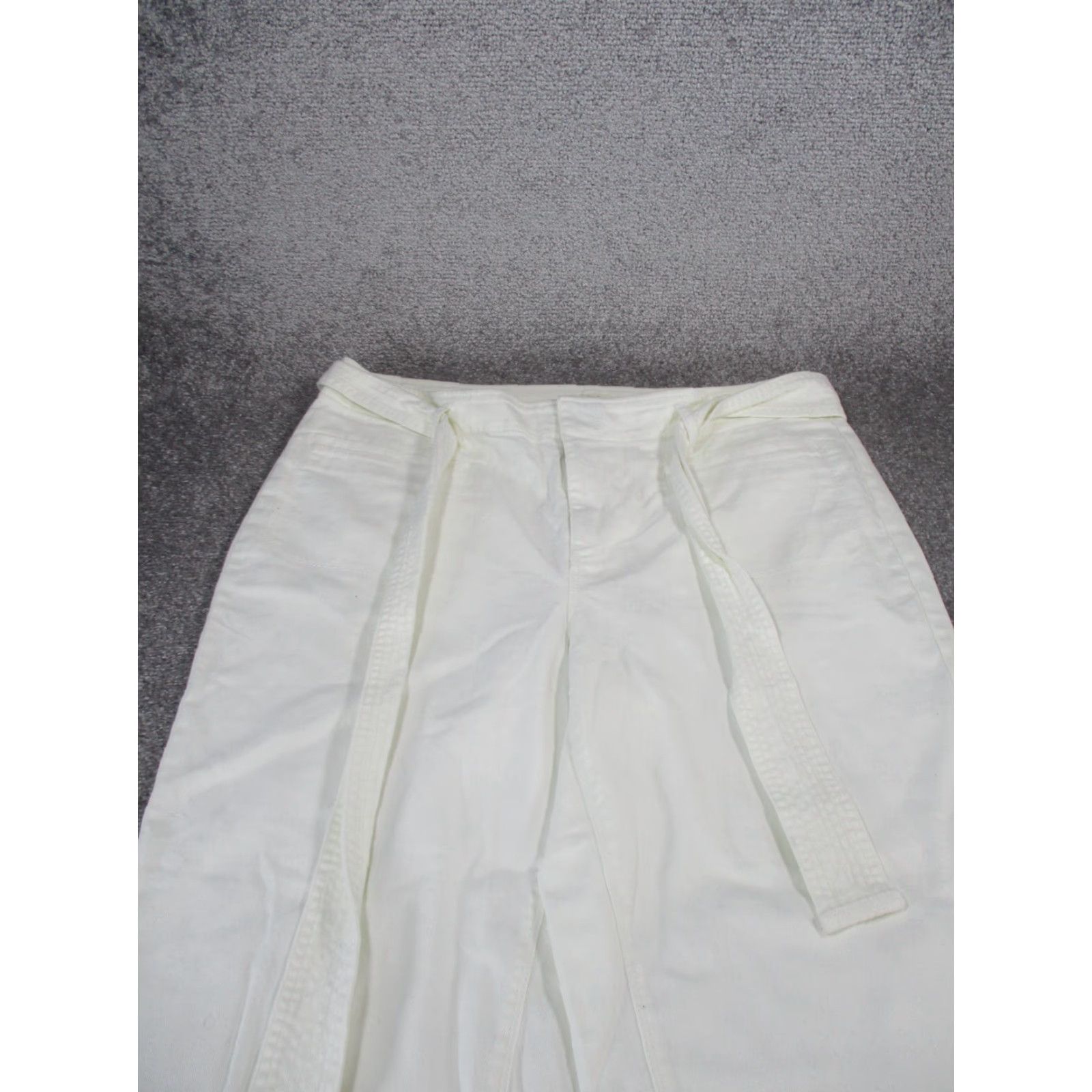 Loft LOFT Jeans Womens 14 White Denim Tapered Crop NEW Size 36" / US 14 / IT 50 - 2 Thumbnail