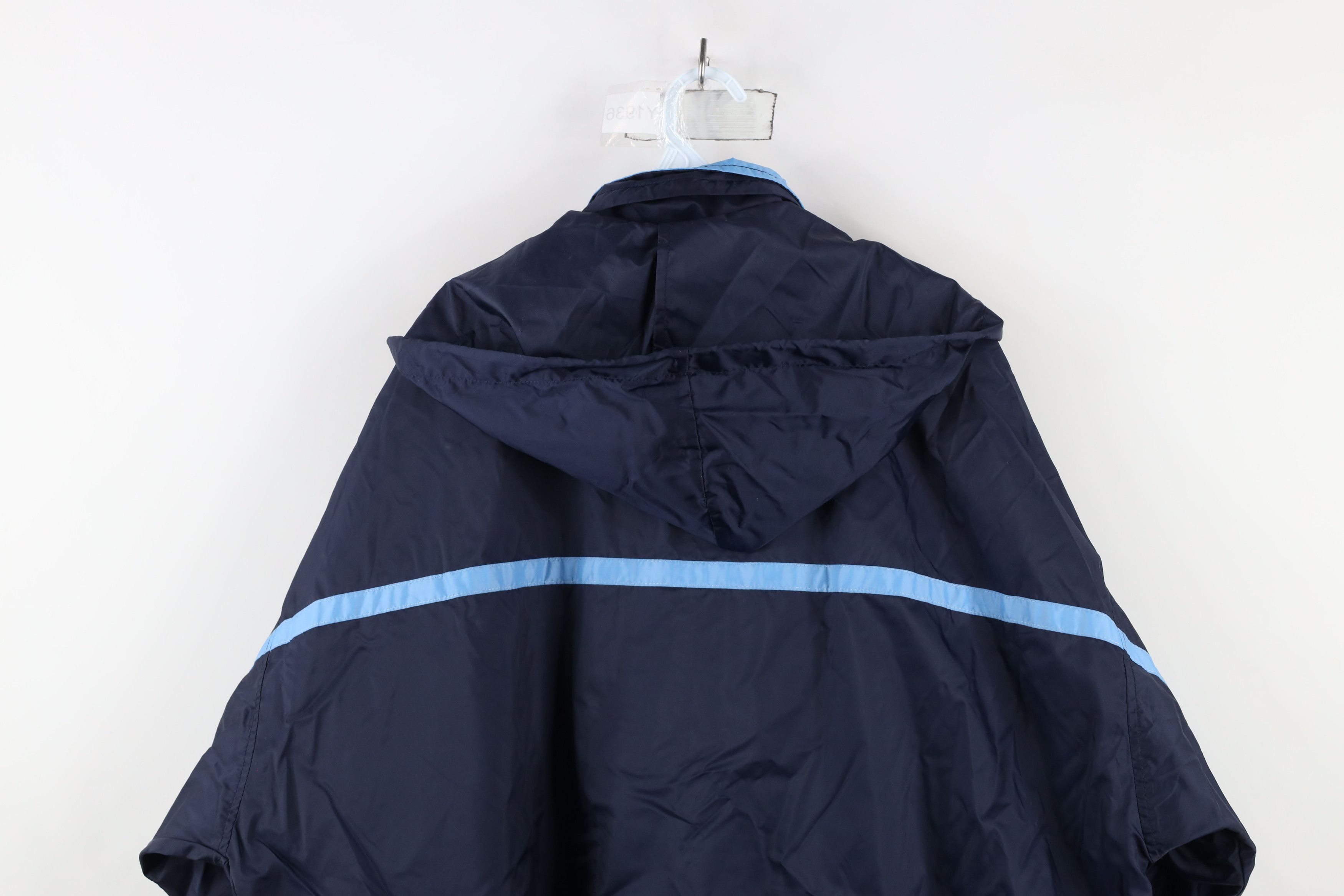 Reebok × Vintage Vintage 90s Reebok Hooded Full Zip Windbreaker Jacket Blue Size US XXL / EU 58 / 5 - 10 Thumbnail