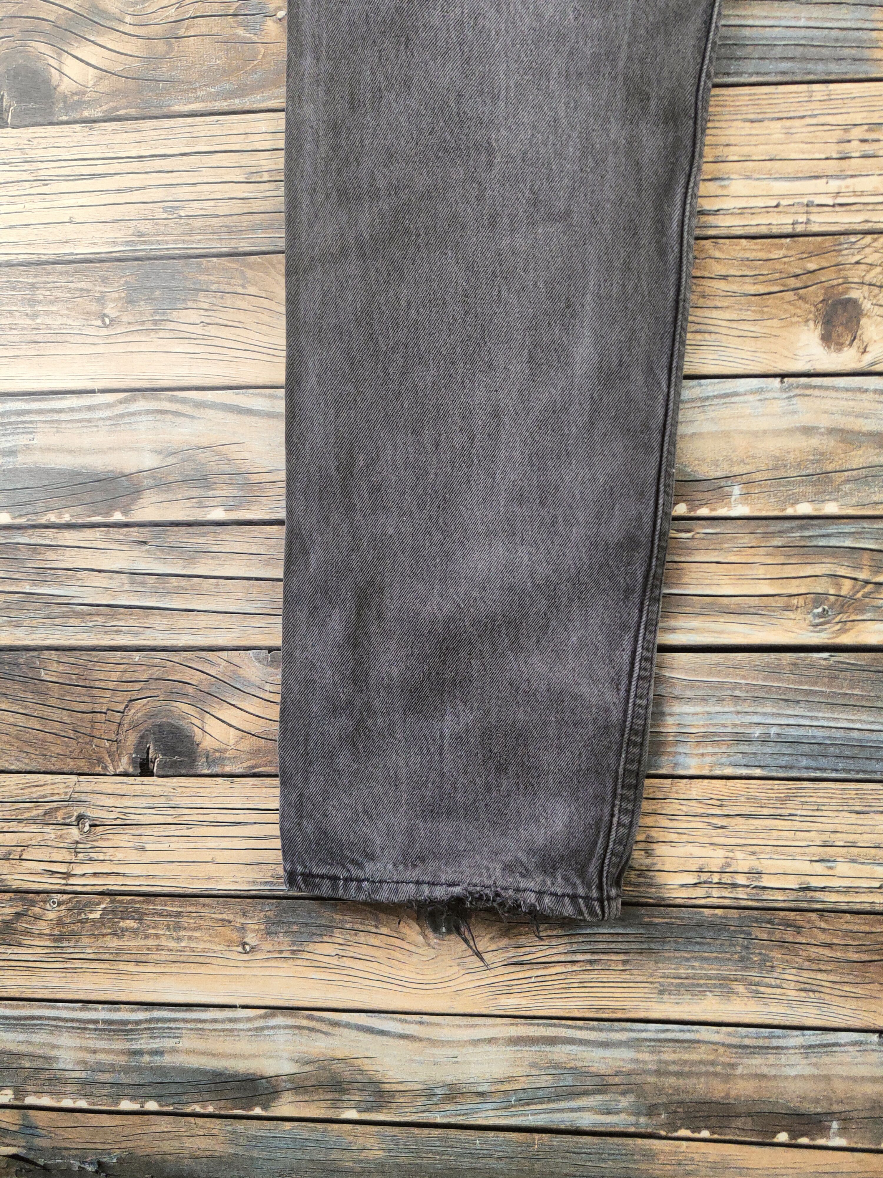 Levi's 501 Levi's Black Distressed Ripped Jeans #S2820 Size US 33 - 9 Thumbnail