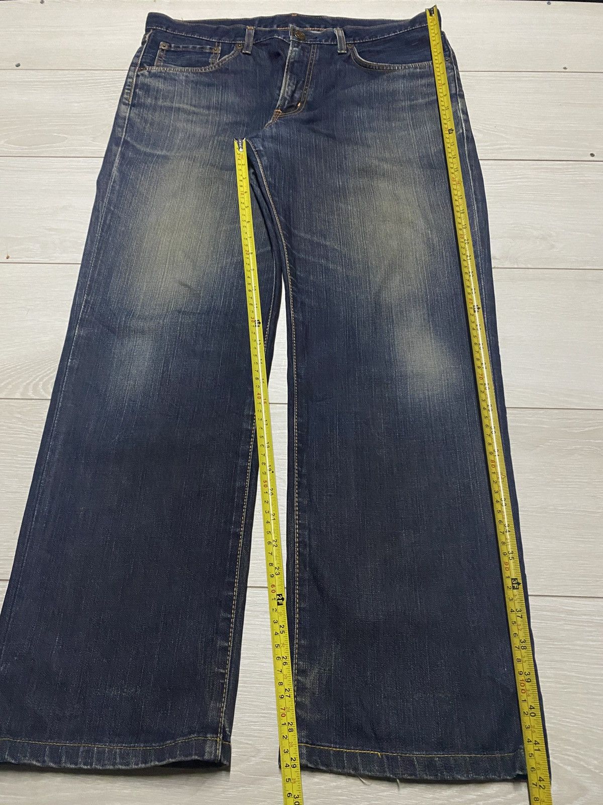 Junya Watanabe Vintage Edwin 503 Mud Wash Distressed Jeans Size US 37 - 12 Thumbnail