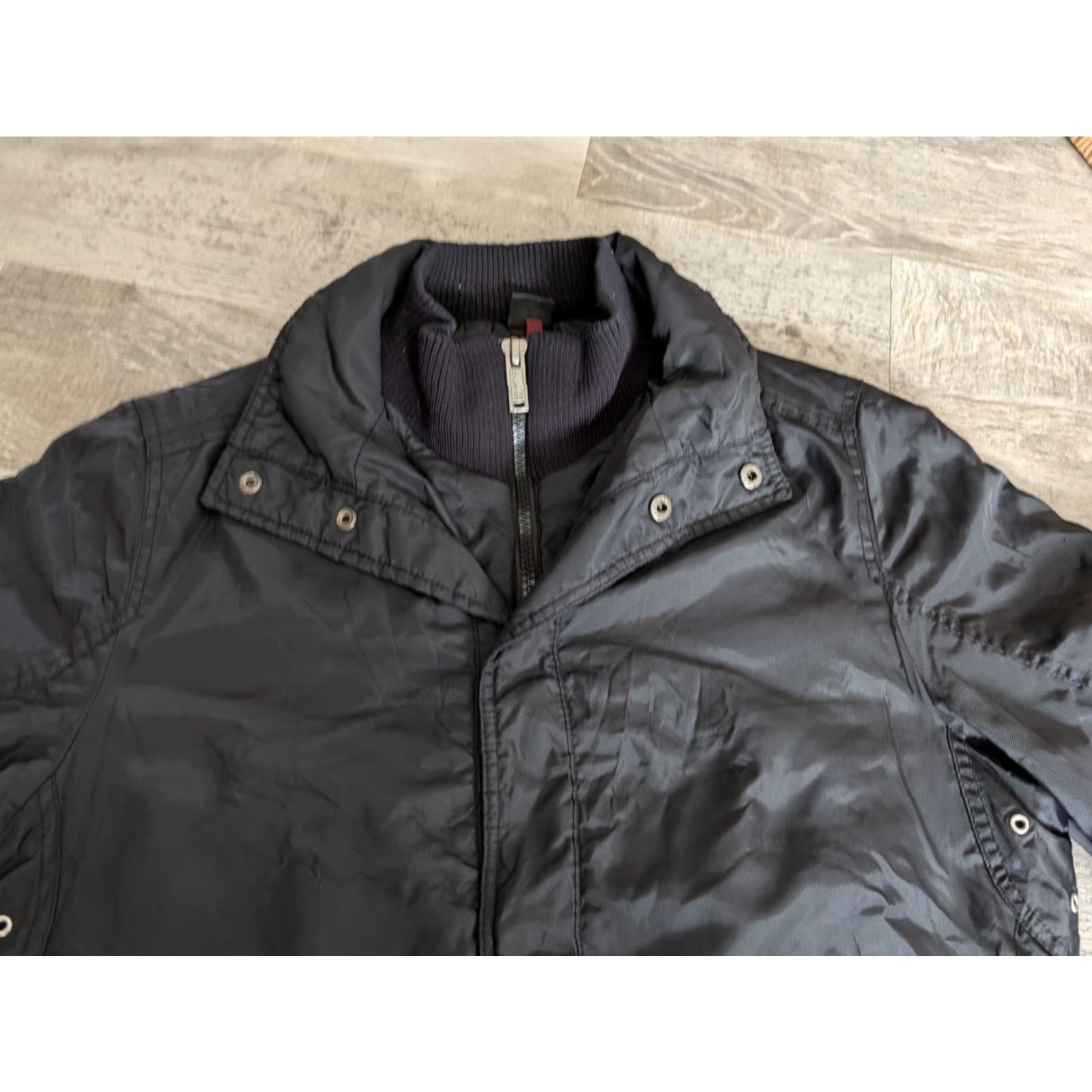 Zara Zara Man Young Collection Bomber Jacket Full Zip + Snap Lined Black Size M Regular Fit Size US M / EU 48-50 / 2 - 5 Thumbnail