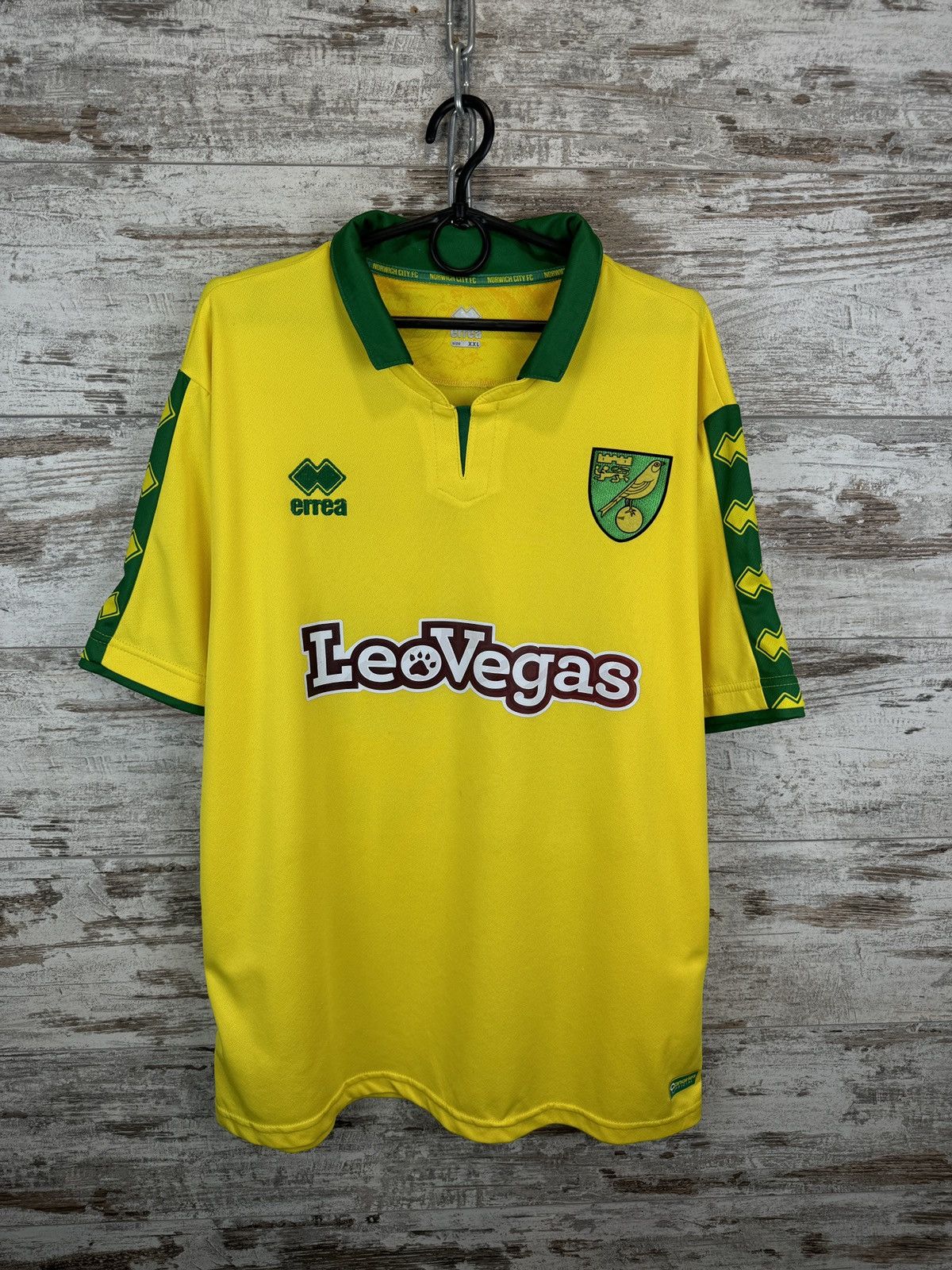 Errea Mens Vintage Errea Norwich City The Canaries T-shirt jersey Size US XXL / EU 58 / 5 - 2 Thumbnail