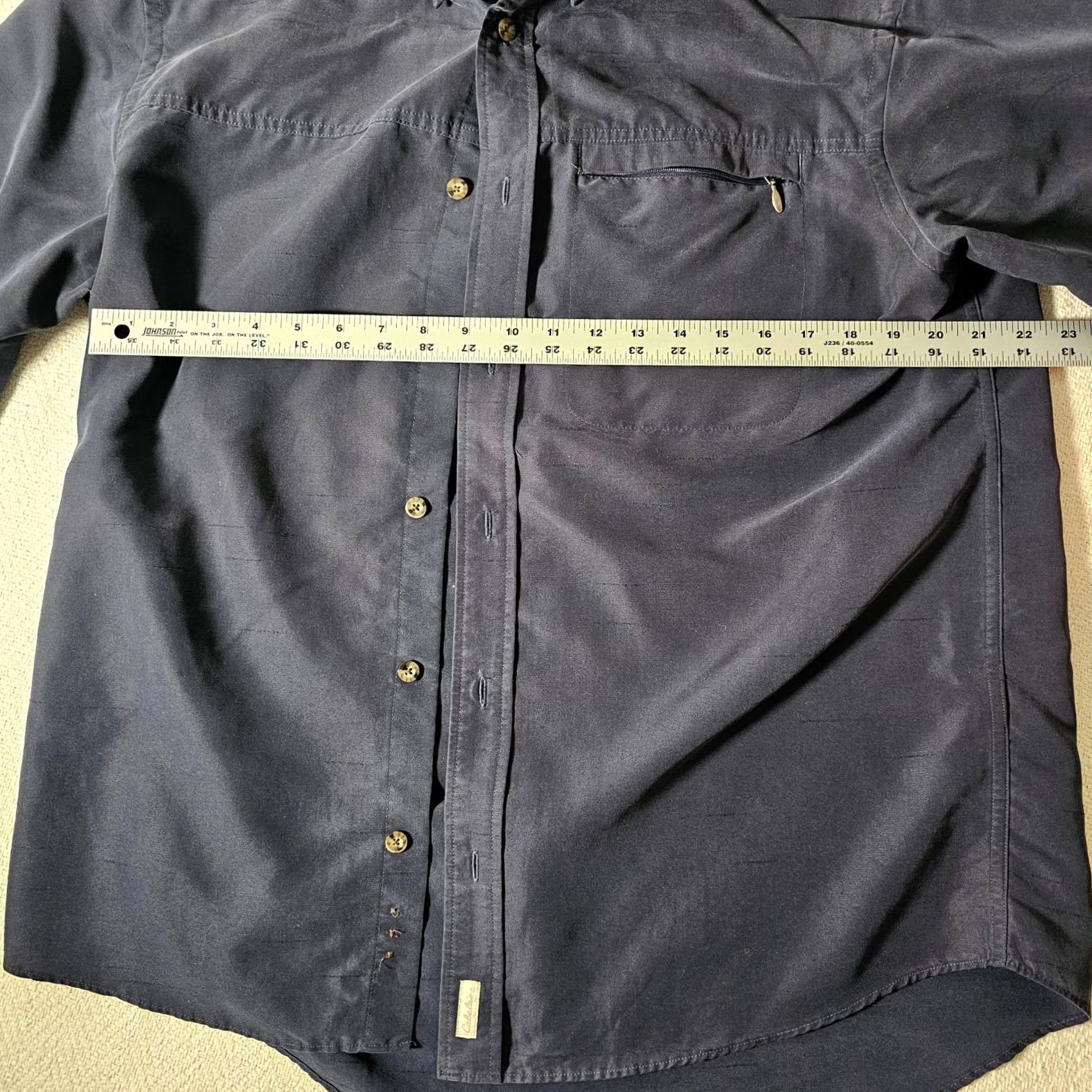 Vintage Cabela's Shirt Men's Large Blue Button-Down Short Sleeve Zipper Pocket Outdoor Size US L / EU 52-54 / 3 - 6 Thumbnail