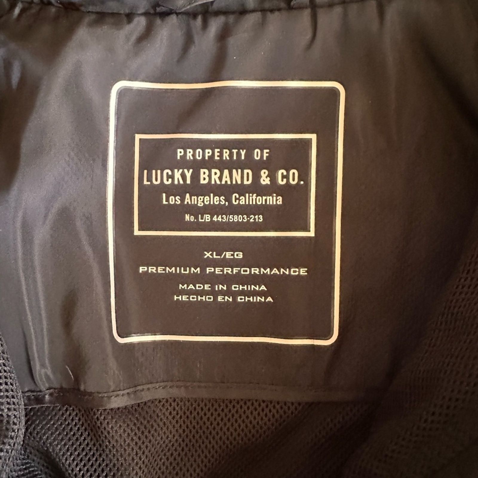Lucky Brand Lucky Brand Anorak Windbreaker Jacket – Black –Size XL – EUC Size XL / US 12-14 / IT 48-50 - 9 Thumbnail