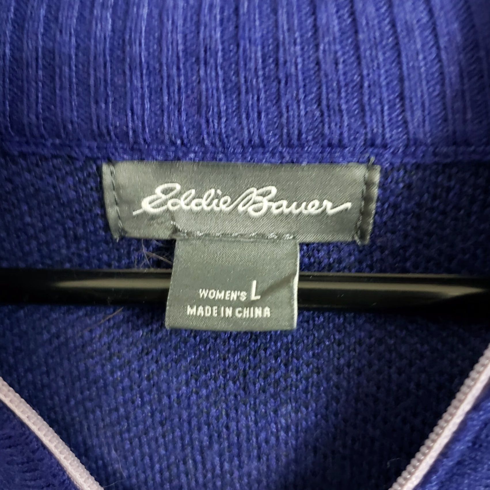Eddie Bauer VINTAGE Eddie Bauer Womens 1/2 Zip Pullover Sweater Sz Large Blue Purple Stripe Shirt Womens L Purple Stripe 1/2 Zip Pullover Sweater Size L / US 10 / IT 46 - 6 Thumbnail