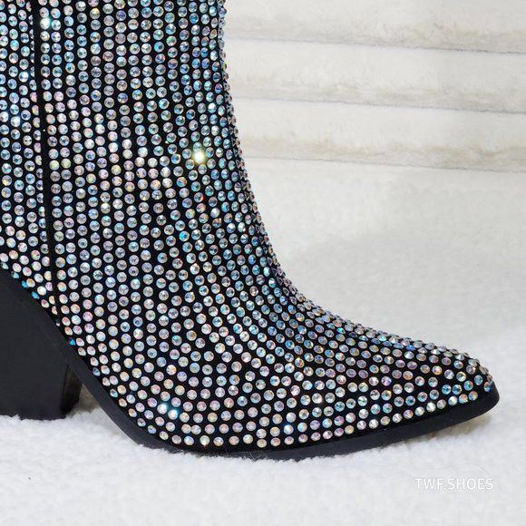 Other Cape Robbin Diamond Rider Rhinestone Glamour Western Slouch Size US 6.5 / IT 36.5 - 8 Thumbnail