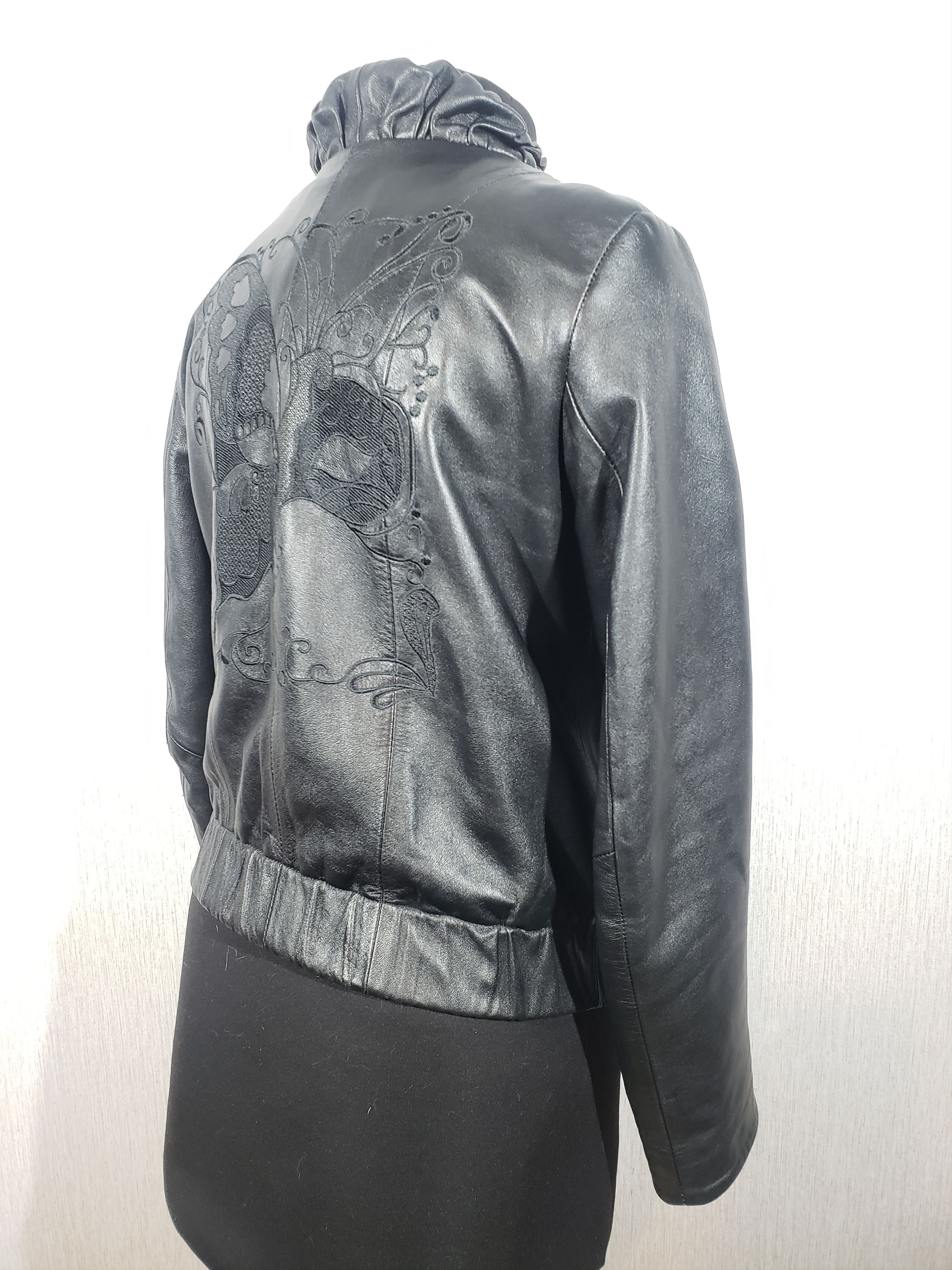 Other Cute women's leather jacket with a metal zipper. Size L / US 10 / IT 46 - 6 Thumbnail