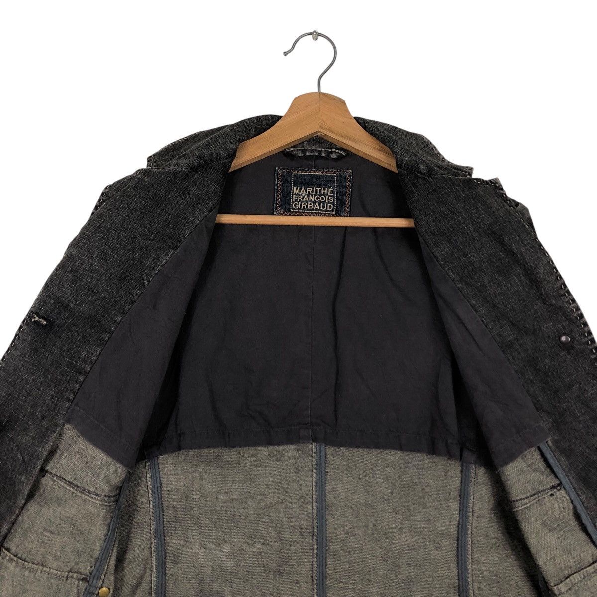Marithe + Francois Girbaud 📌Cropped Chore Biker Jacket Denim Marithe Francois Girbaud Size US M / EU 48-50 / 2 - 15 Thumbnail