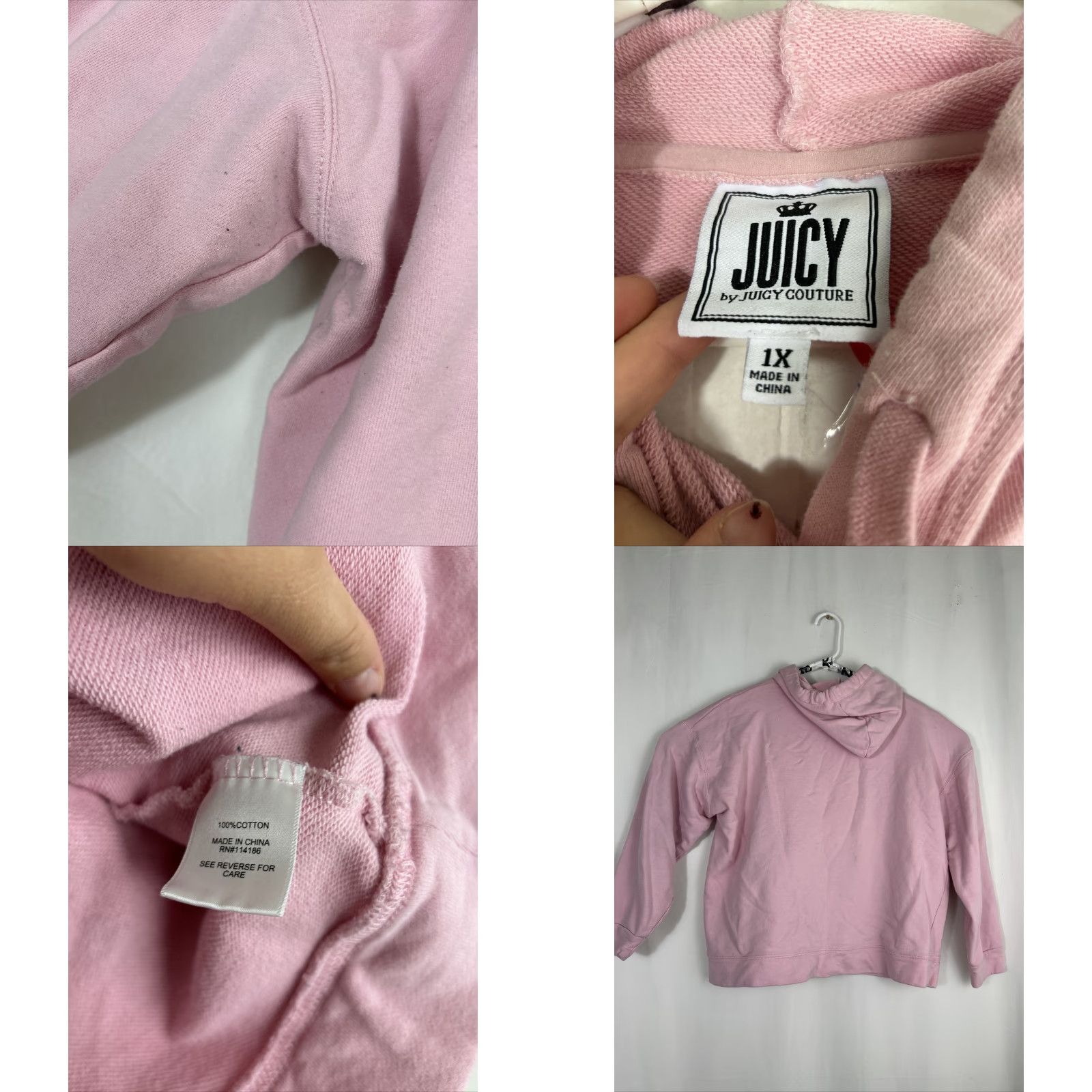 Juicy Couture Juicy Couture Hoodie Pink 1X Womens Pullover Pouch Pocket Activewear Size XL / US 12-14 / IT 48-50 - 8 Thumbnail