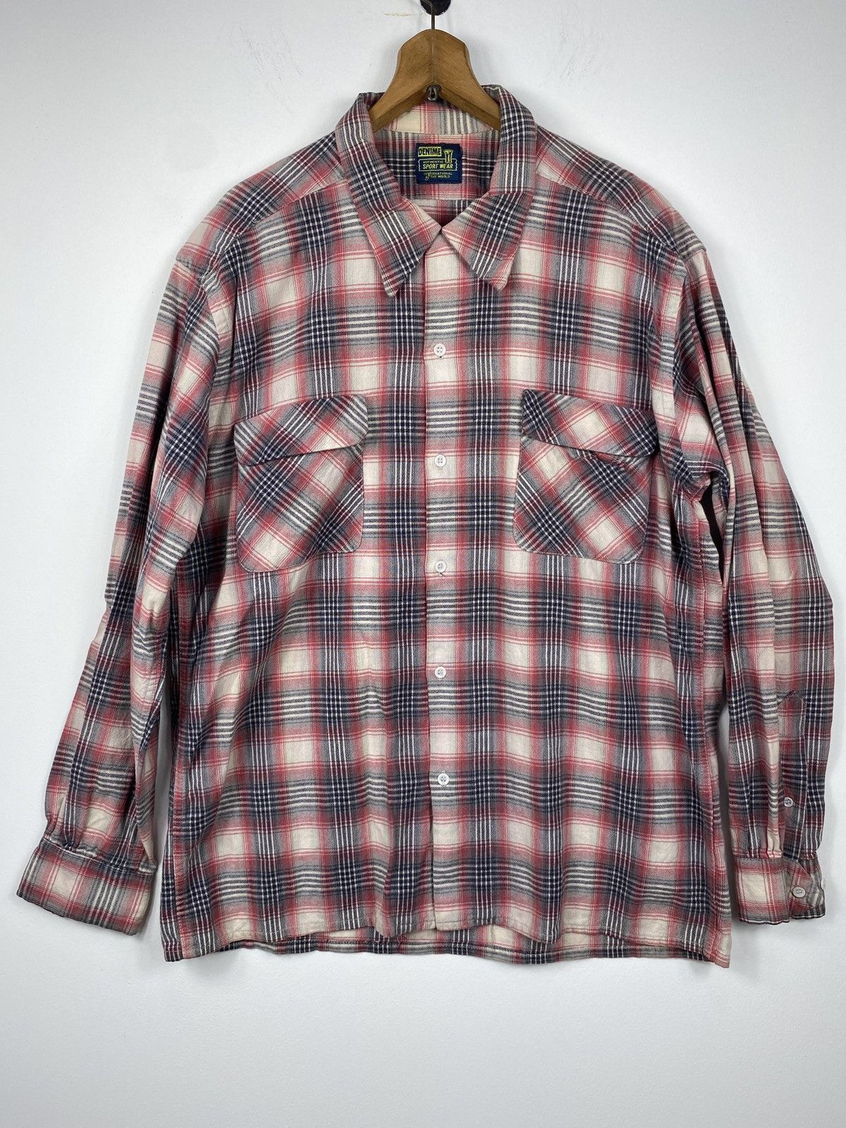 Denime × Japanese Brand × Vintage Denime flap packet looper collar long sleeve shirt Size US L / EU 52-54 / 3 - 1 Thumbnail