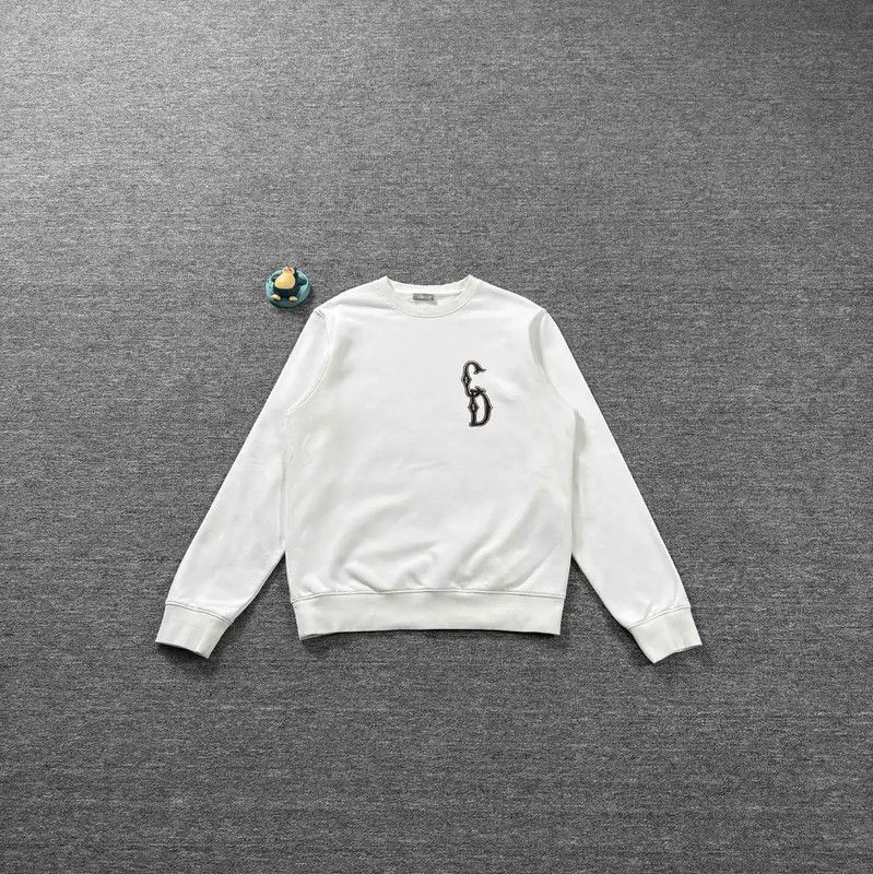 Dior Dior White Cotton Long Sleeve Men's Sweatshirt 0089 Size US L / EU 52-54 / 3 - 1 Thumbnail