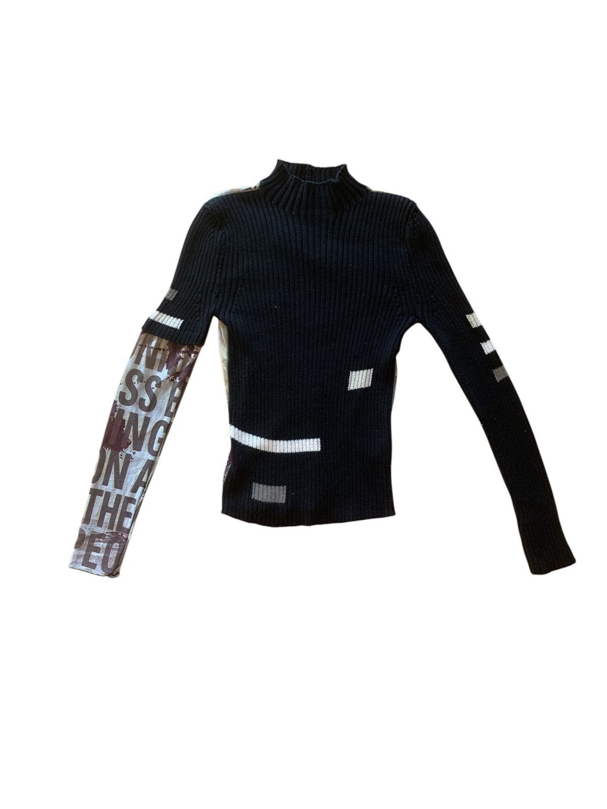 Cop Copine Black Knit Sweater with Sheer Back