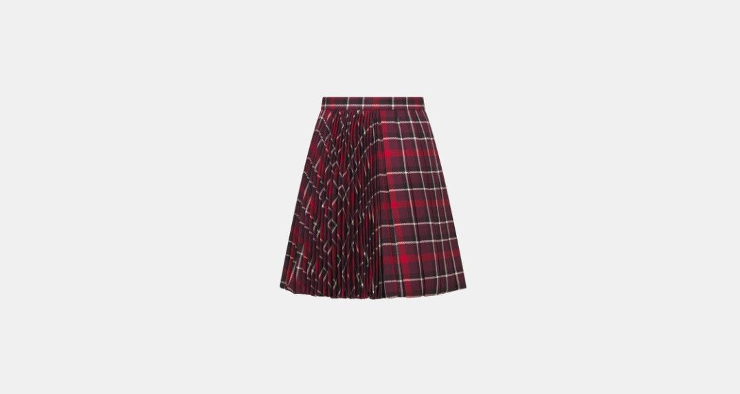 Dior o1w1db10225 Pleated Short Skirt in Multicolor Size 28" / US 6 / IT 42 - 1 Thumbnail