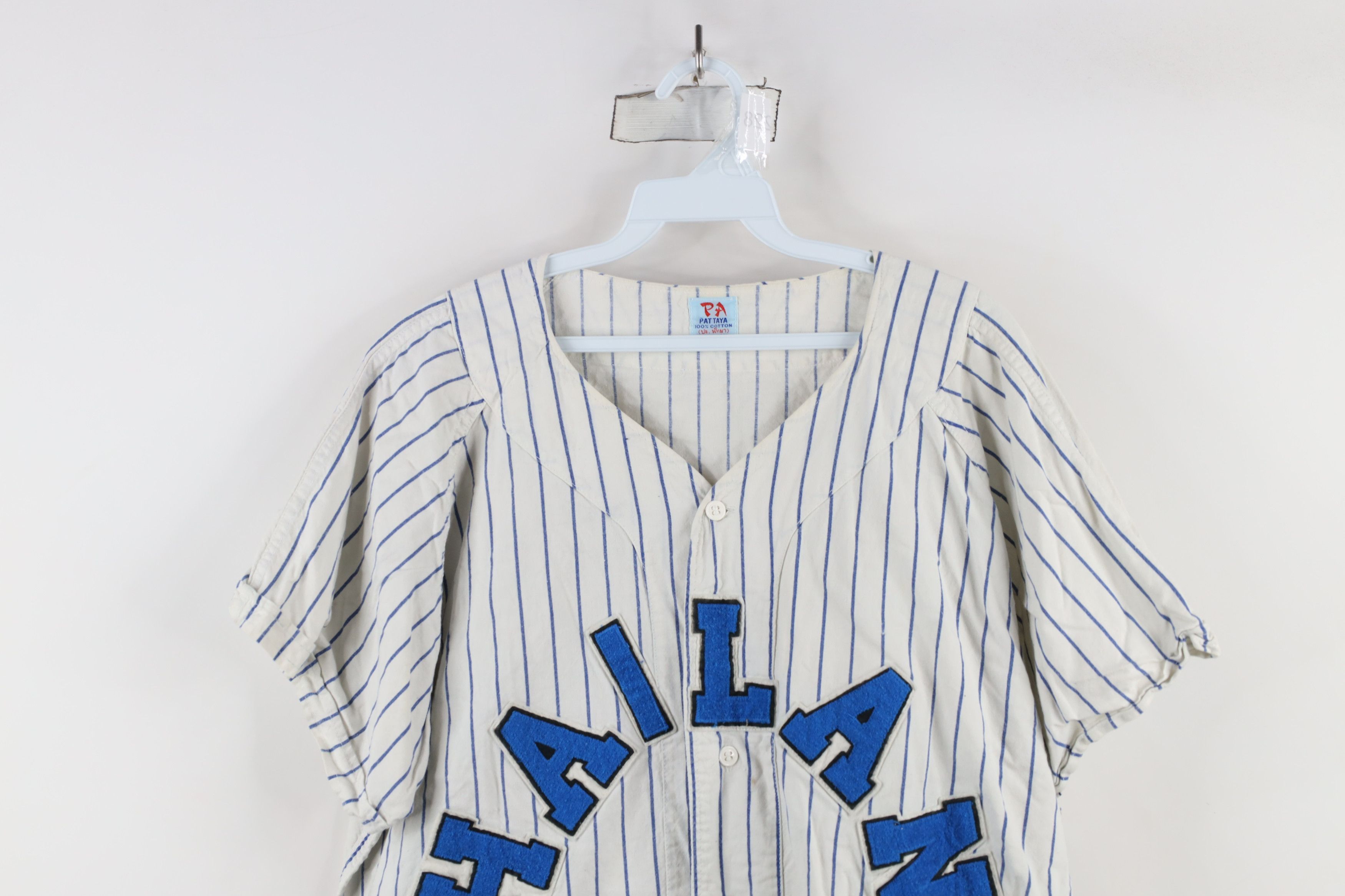 Vintage Vintage 70s Streetwear Thailand Baseball Jersey White Blue Size US XL / EU 56 / 4 - 2 Thumbnail
