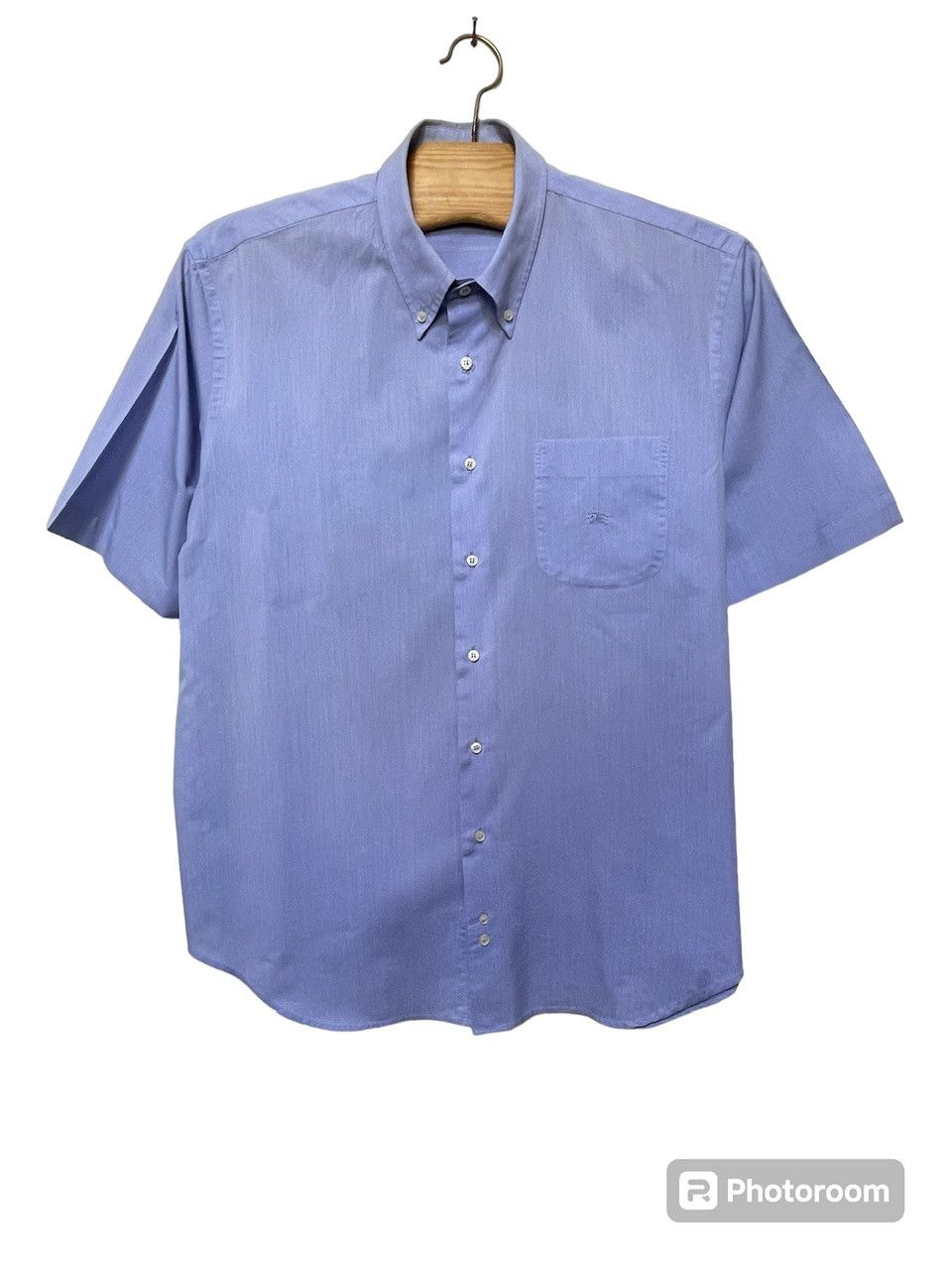 🔥 Burberry shirt short sleeve blue xl cotton summer