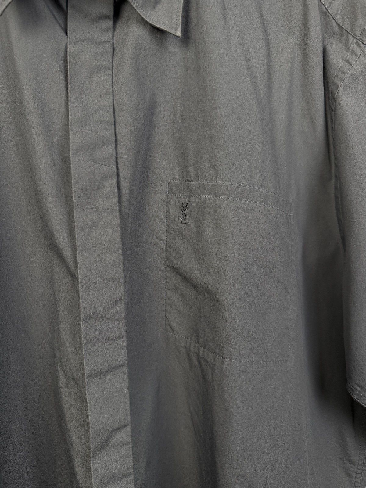 Yves Saint Laurent Vintage YSL Short Sleeve Shirt Button Up Saint Laurent Size US XL / EU 56 / 4 - 3 Thumbnail