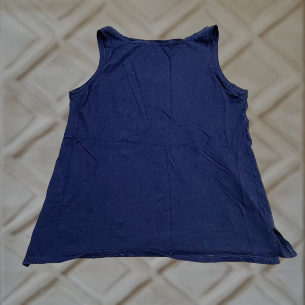 Old Navy Old Navy Tank Top Womens M Navy Blue 100% Cotton Casual Sleeveless Strappy Sleeve Basic Regular Fit Size M / US 6-8 / IT 42-44 - 1 Thumbnail