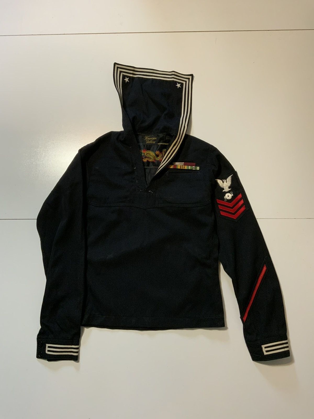 Vintage VTG 1960s Gus Kroesen USN US Navy Dragon Wool Uniform Top Size US XS / EU 42 / 0 - 2 Thumbnail