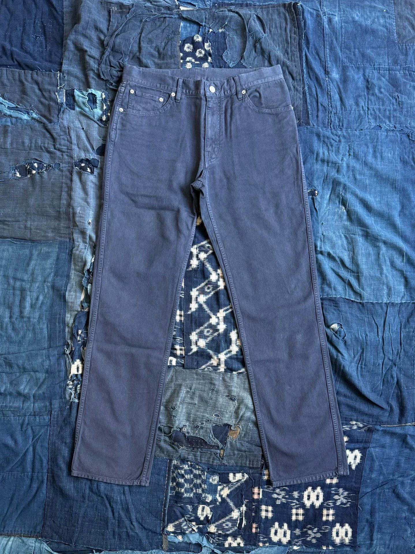 Visvim VISVIM 23SS FLUXUS 03 DMGD DRY PIQUE Pants Blue 3 Size US 35 - 1 Thumbnail