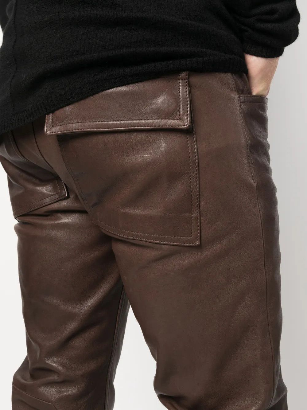 Rick Owens o1y0325 Casual Pant in Brown Size US 32 / EU 48 - 3 Thumbnail