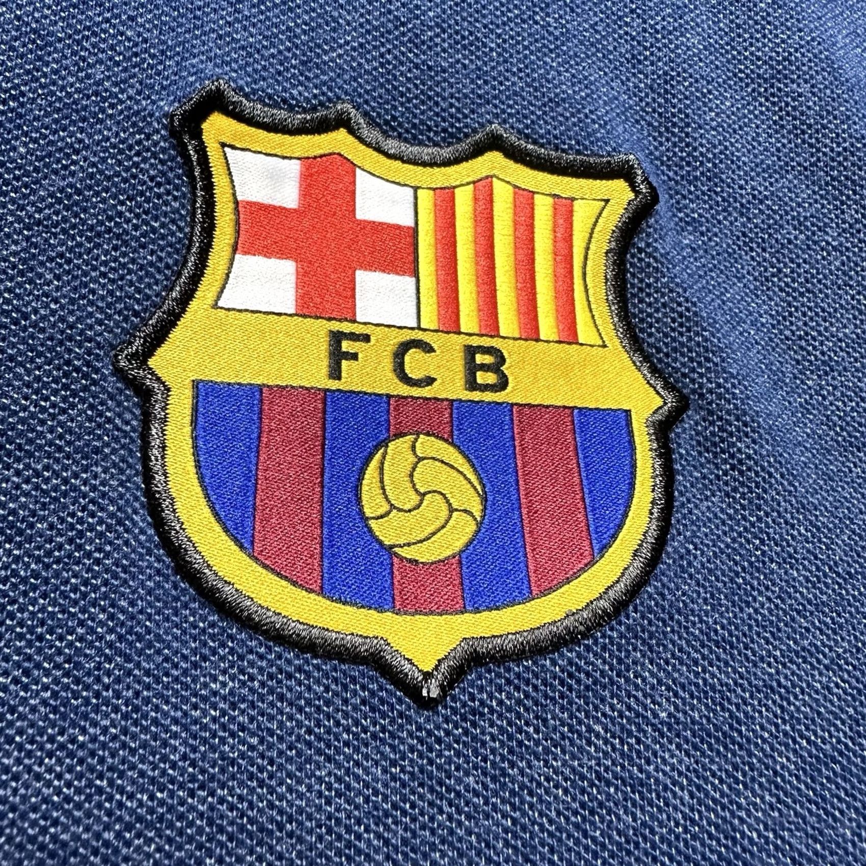 Vintage FC Barcelona Shirt Mens Large Blue Short Sleeve Polo Barca FCB Futbol Soccer EUC Size US L / EU 52-54 / 3 - 3 Thumbnail