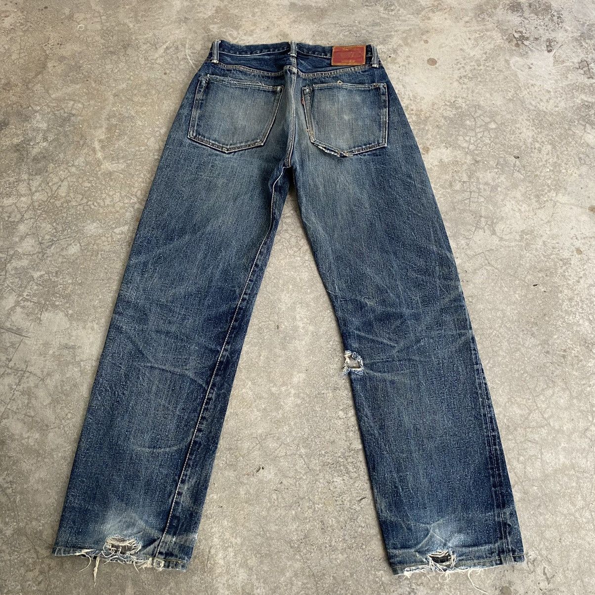 Pherrow's Vintage Pherrow’s Stormy Blue Faded Blue Selvedge Jeans Size US 29 - 11 Thumbnail
