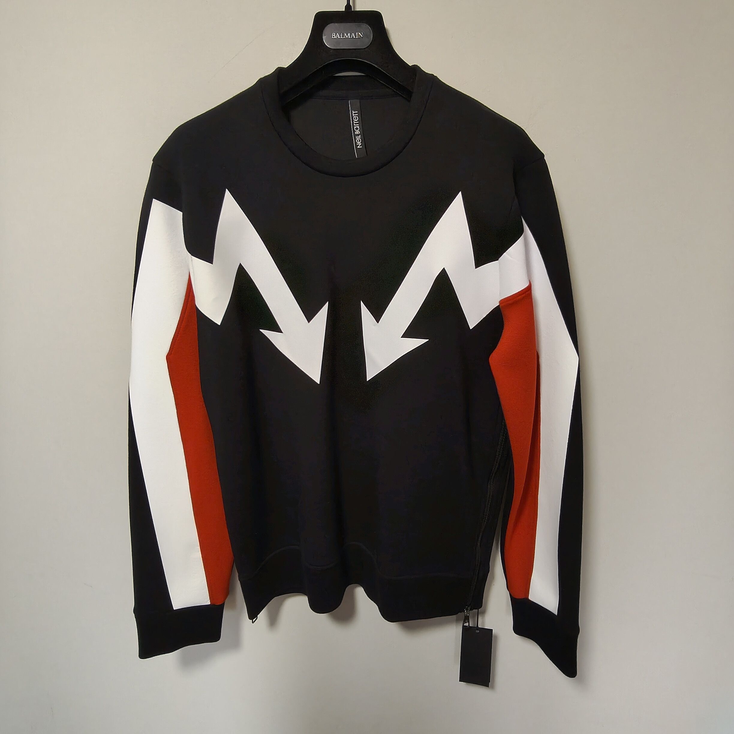 Neil Barrett arrow print neoprene sweatshirt Size US L / EU 52-54 / 3 - 2 Thumbnail
