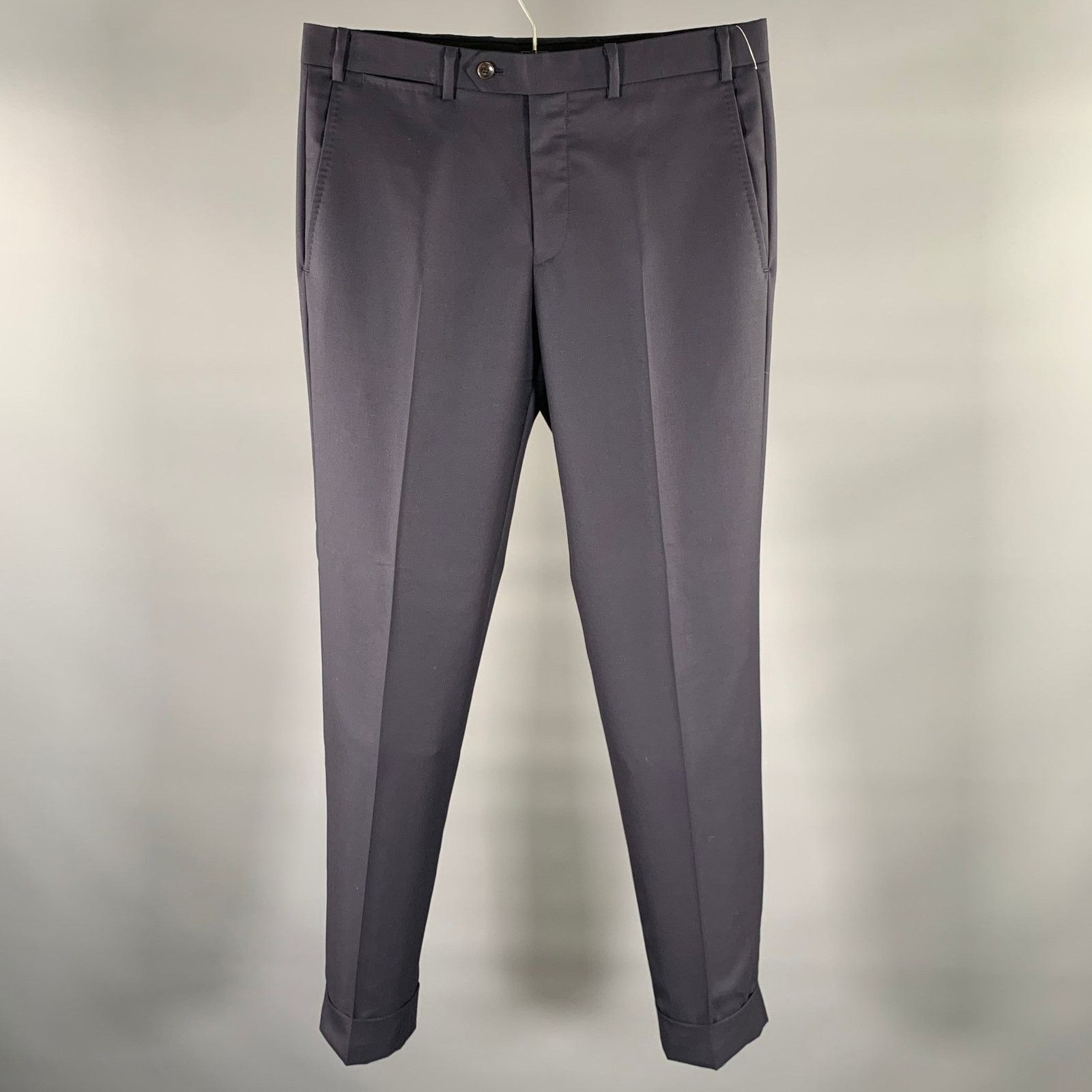 Other ATELIER MUNRO Size 32 Navy Wool Slim Fit Dress Pants Size US 32 / EU 48 - 1 Thumbnail