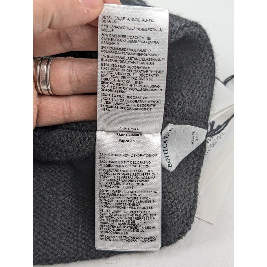 Bottega Veneta o1rshd1 Size: M / Overlock Wool Cashmere Beanie Hat / Cap Size ONE SIZE - 15 Thumbnail
