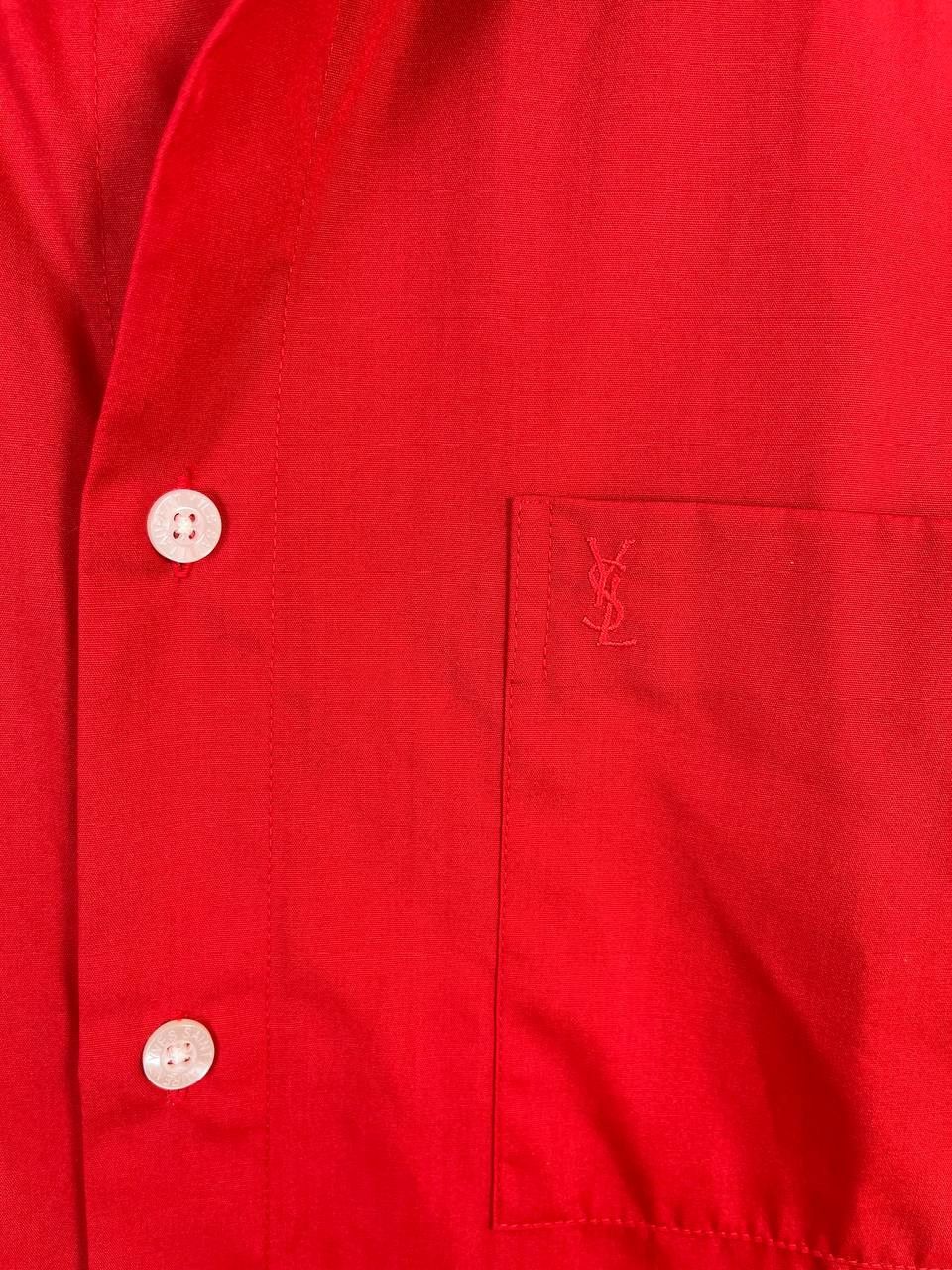 Yves Saint Laurent YVES SAINT LAURENT POUR SHIRT SHORT SLEEVE BUTTON UP Sz M Size US M / EU 48-50 / 2 - 2 Thumbnail