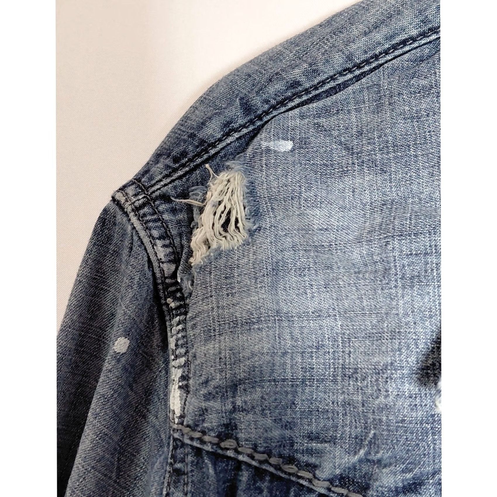 True Religion True Religion Denim Shirt Blue Solid Long Sleeve Men 3XL Size US XXL / EU 58 / 5 - 4 Thumbnail