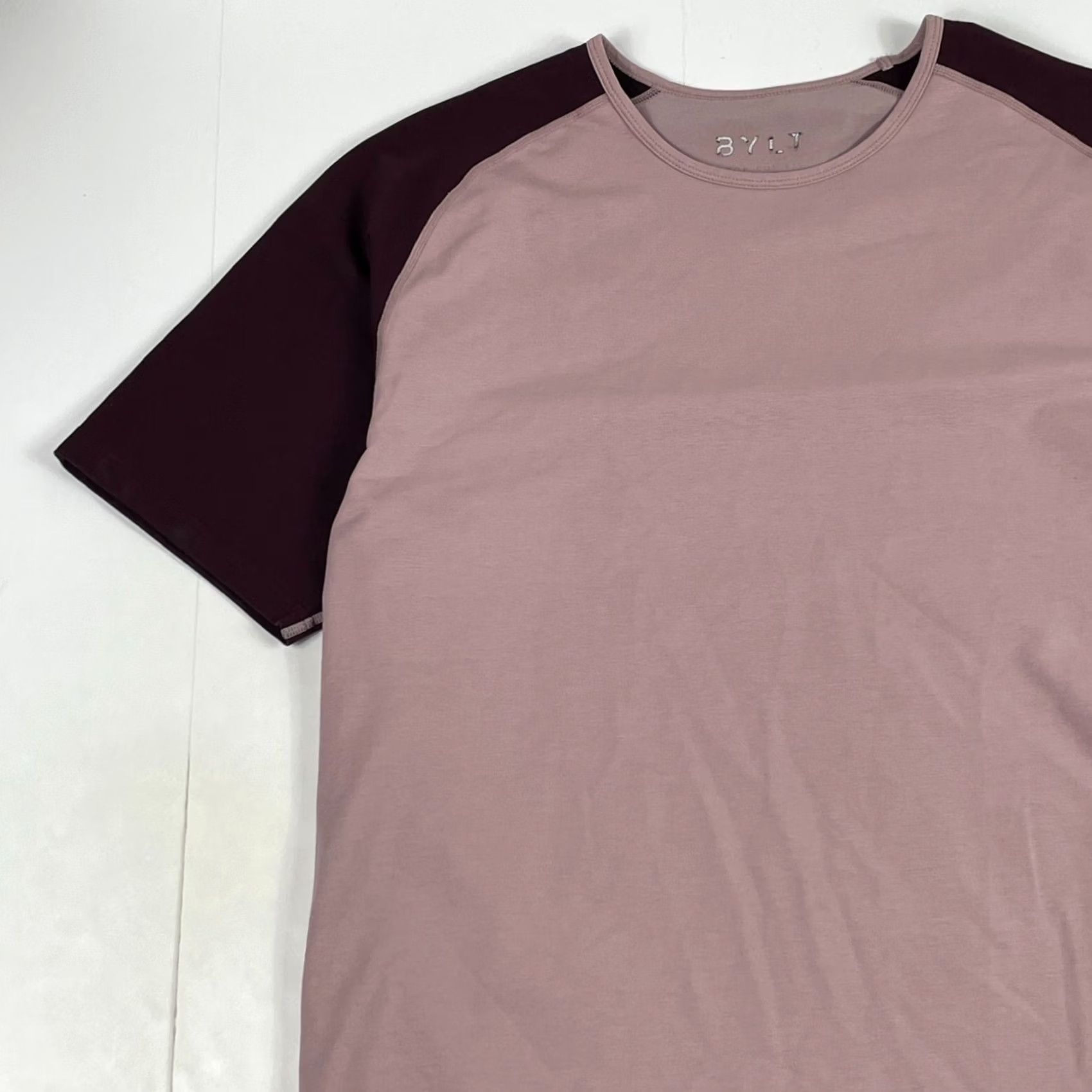 Pinko Final Answer: Bylt Mens Large Pink Drop Cut Crew Neck Short Sleeve Activewear Size US L / EU 52-54 / 3 - 2 Thumbnail