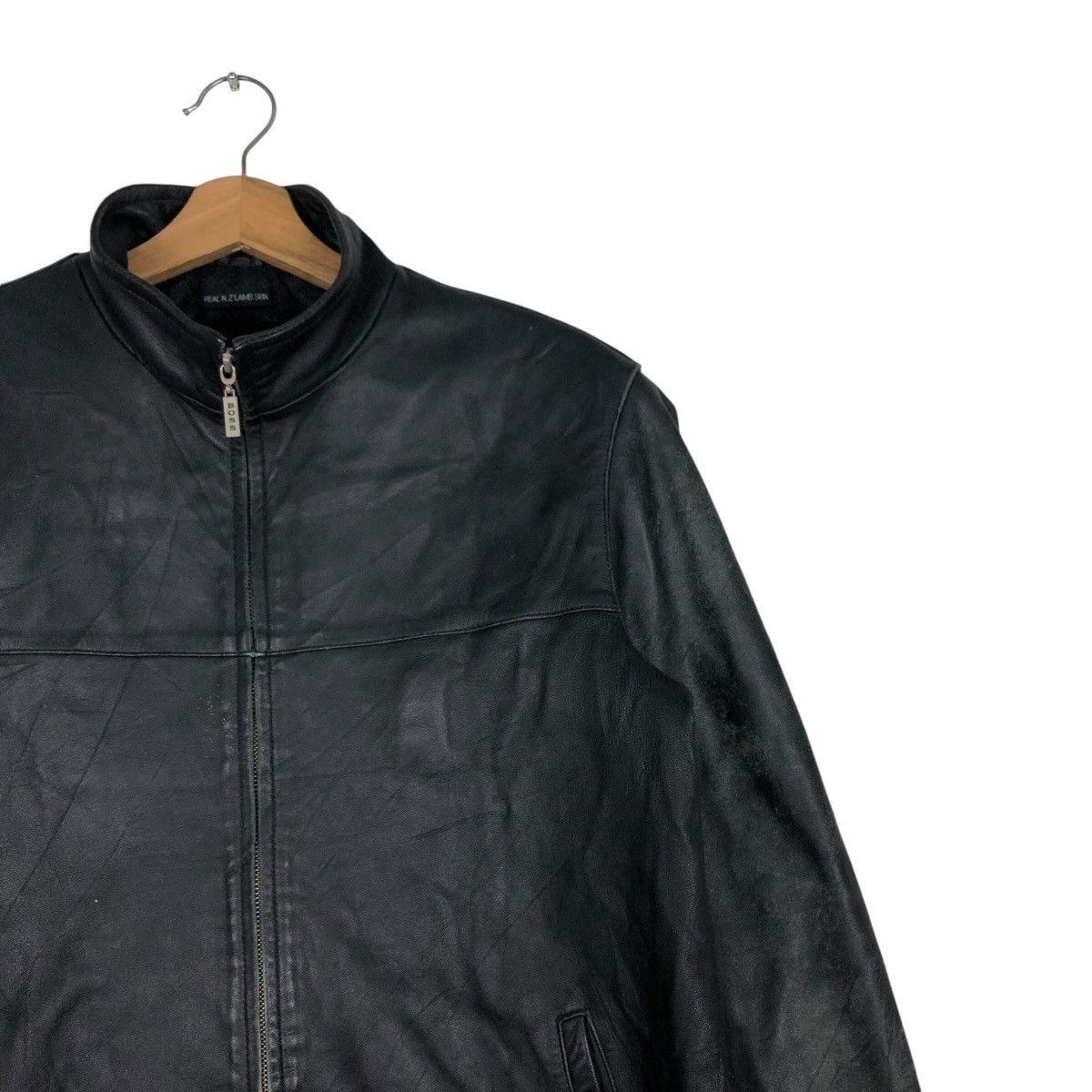 Hugo Boss 📌Real New Zealand Lamb Skin Hugo Boss Leather Jacket Size US M / EU 48-50 / 2 - 7 Thumbnail