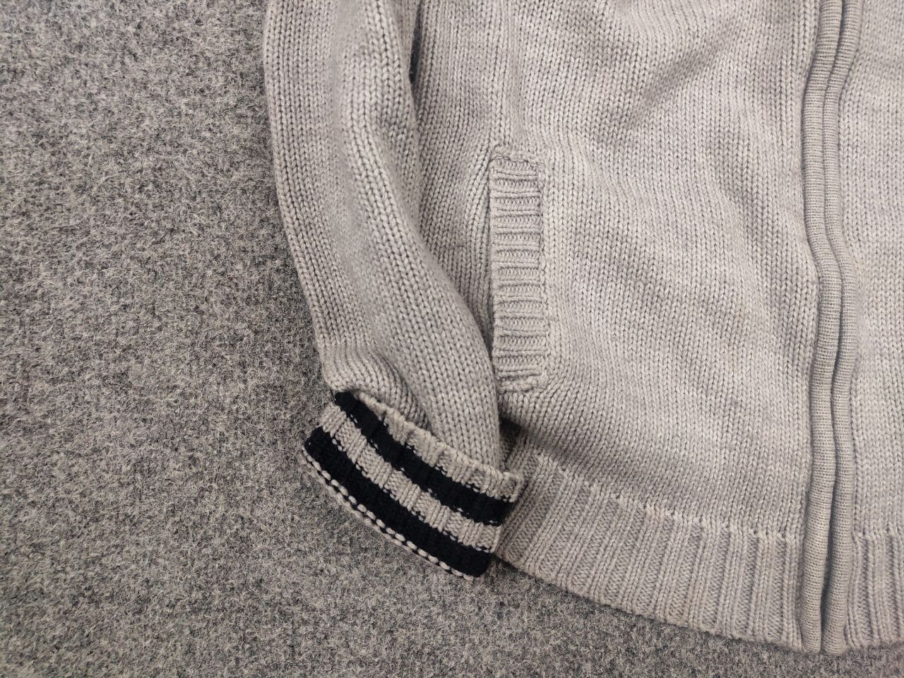 Oxxford Clothes Vintage Oxford University Pulover Logo Knit Zip Gray Sweater Size US L / EU 52-54 / 3 - 9 Thumbnail