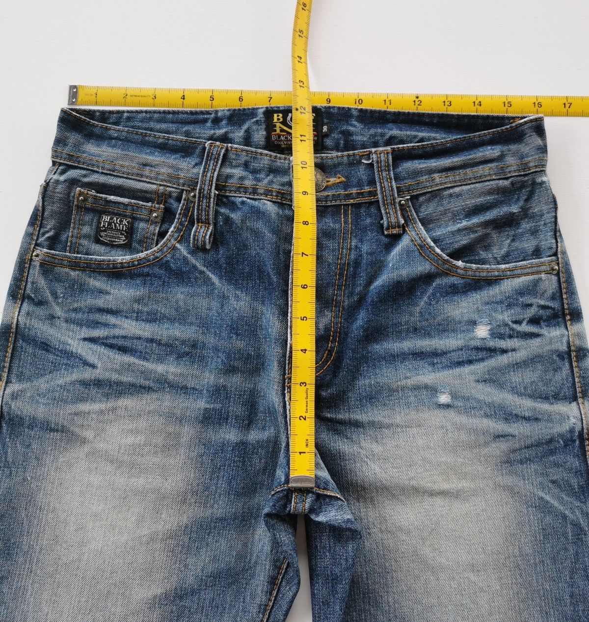 Kapital Black Flame Carpe Diem Selvedge Denim Jeans Size US 32 / EU 48 - 14 Thumbnail