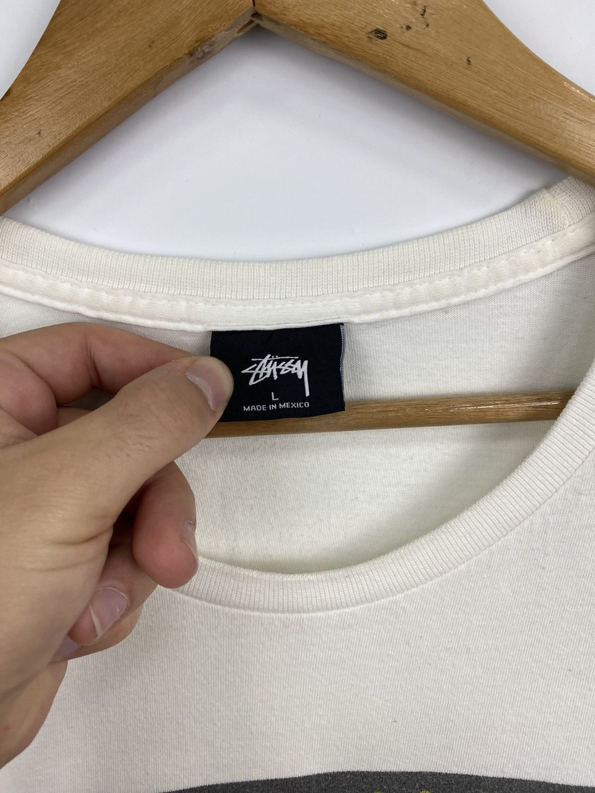 Stussy × Vintage 🇺🇸 Vintage Stussy 4 Art Peace Old School t-shirt rare retro Size US L / EU 52-54 / 3 - 4 Thumbnail