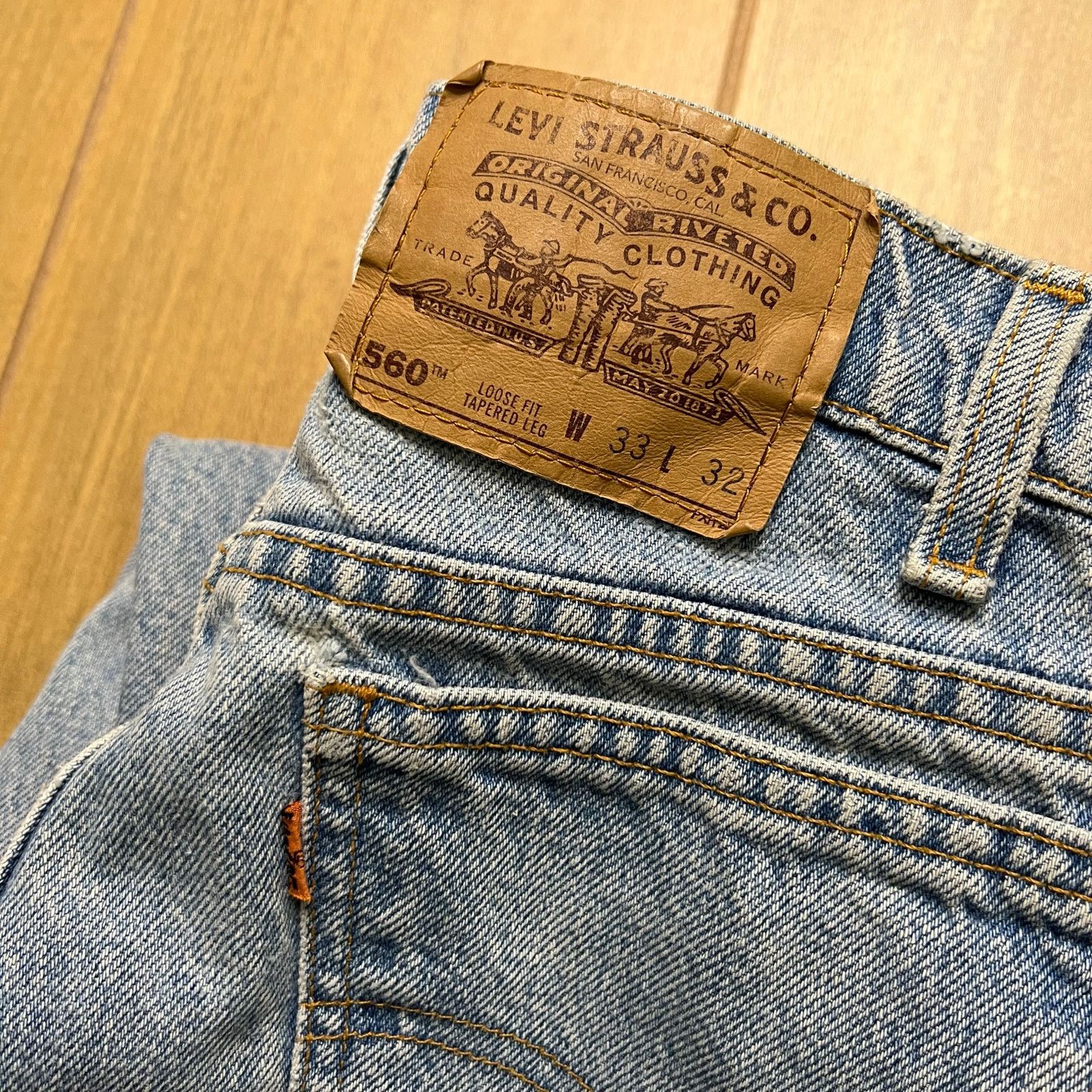 Levi's Vintage Levi’s 560 Loose Fit Tapered Jeans USA 33x32 Orange Size US 33 - 16 Thumbnail