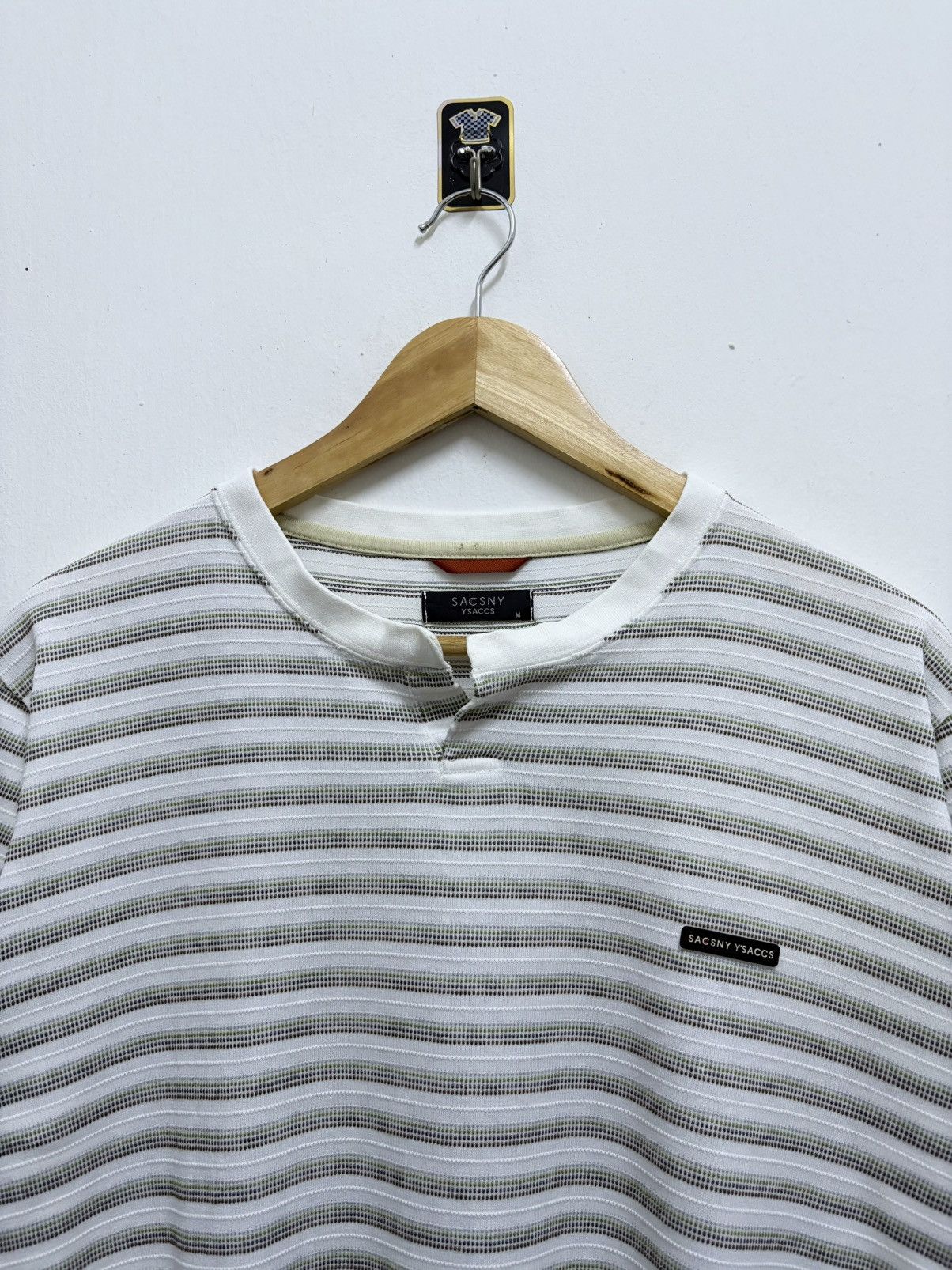 Yohji Yamamoto 2000's Sacsny Y'Saccs / Yohji Yamamoto Stripe Boxy T-Shirt Size US M / EU 48-50 / 2 - 3 Thumbnail